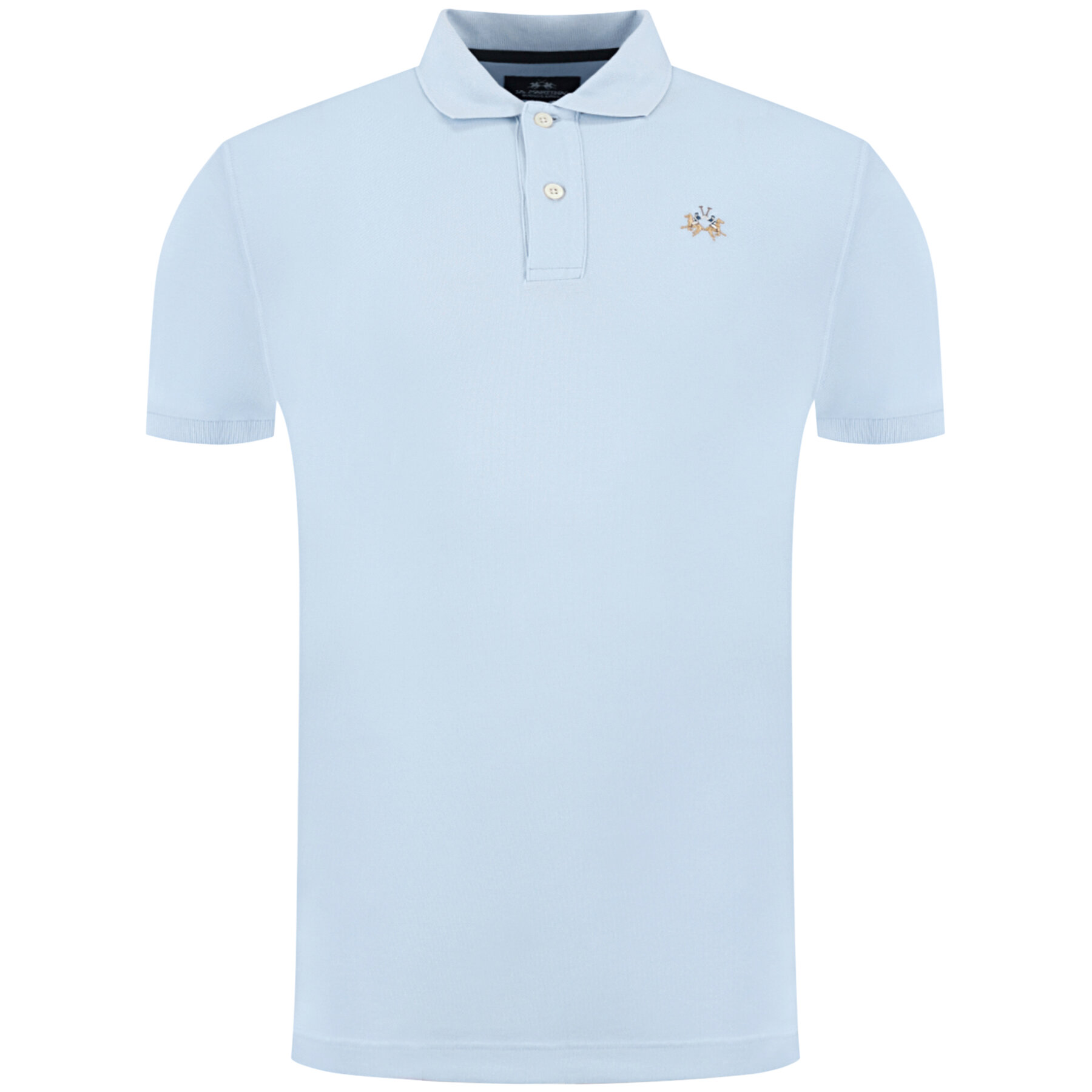 La Martina Polo majica Piquet CCMP02 PK001 Svetlo modra Slim Fit