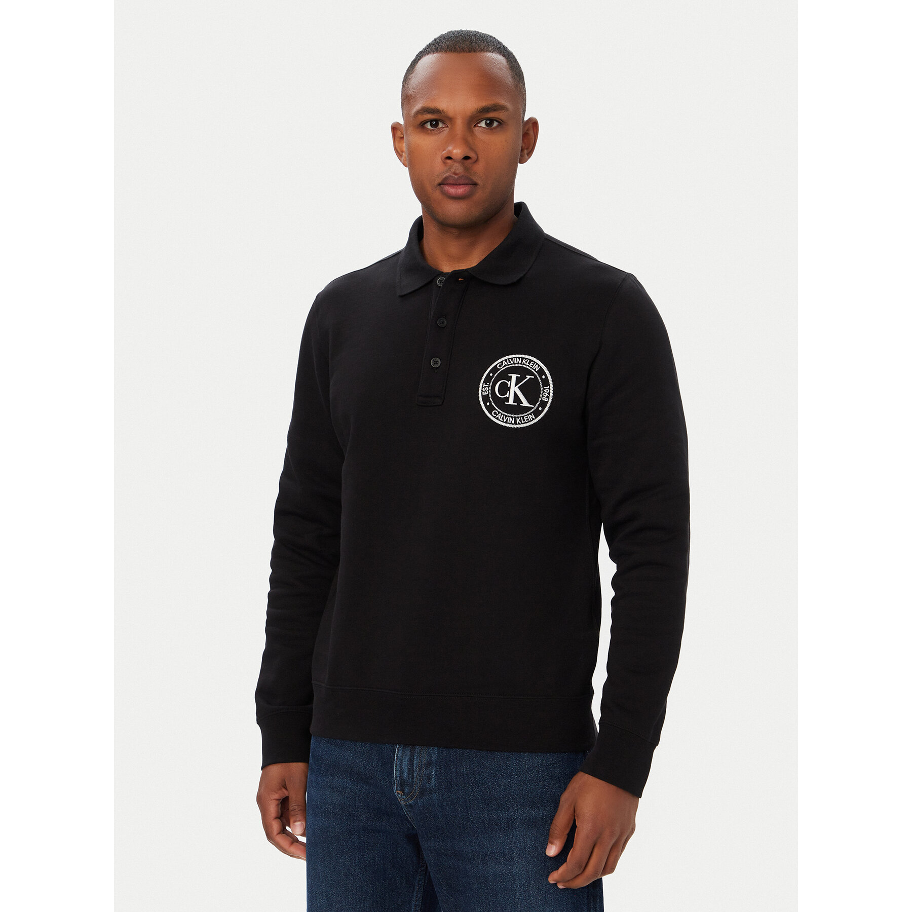Calvin Klein Jeans Sweatshirt Eu Graphic LV04RH236G Schwarz Regular Fit