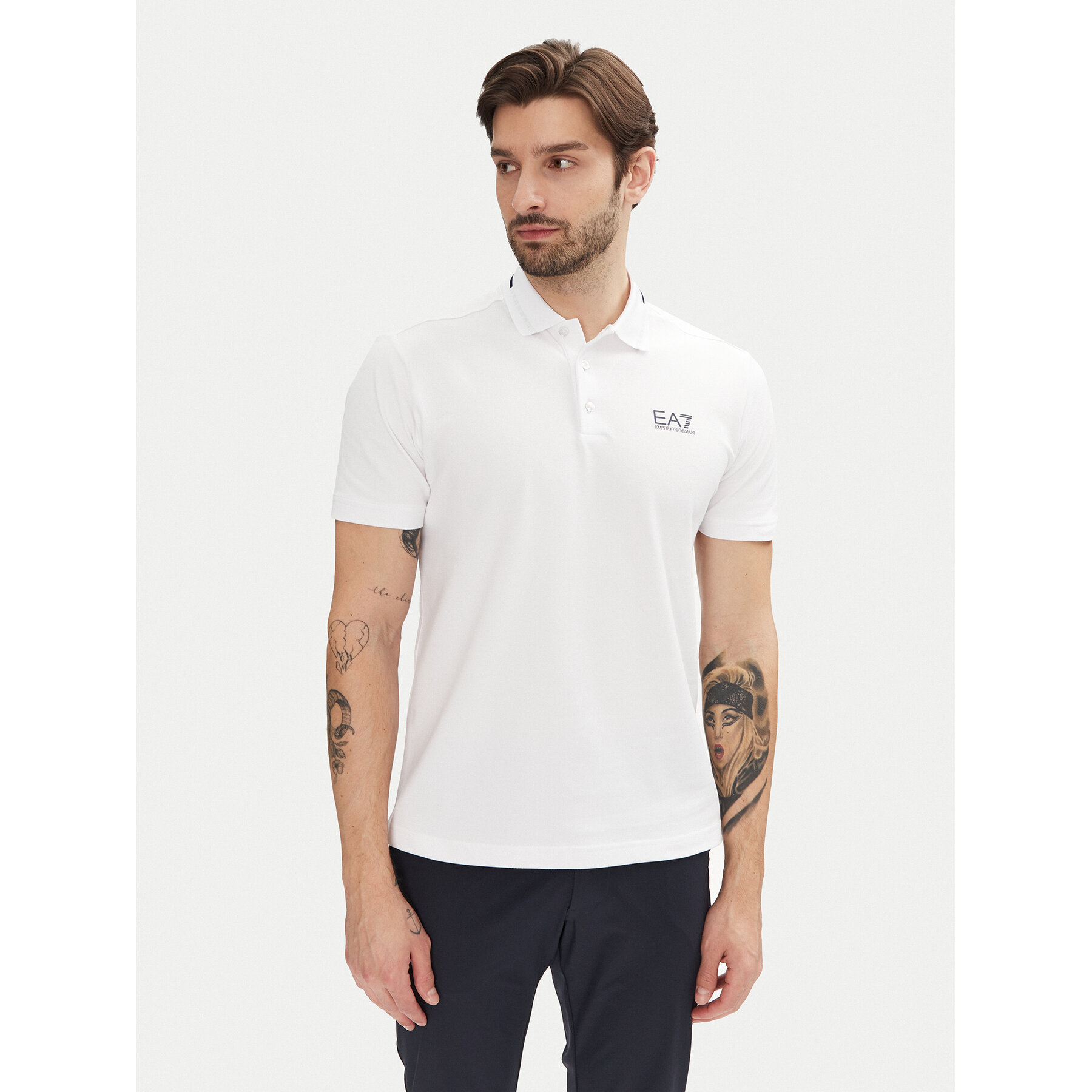 EA7 Emporio Armani Polo 7M000184 AF13511 U0002 Bianco Slim Fit