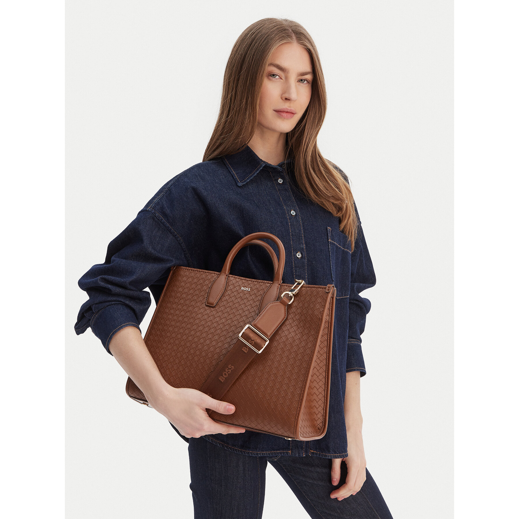 Táska BOSS Anett New L 50557997 Barna