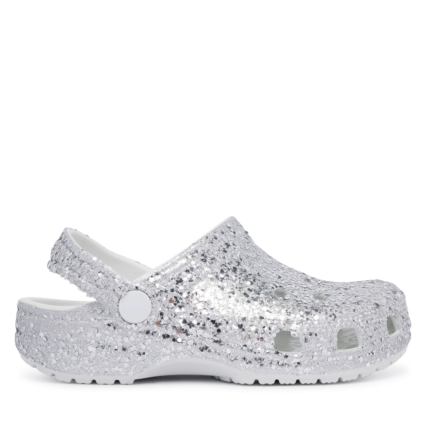 Şlapi Crocs Classic Dazzle Glitter Clog K 213915 Argintiu