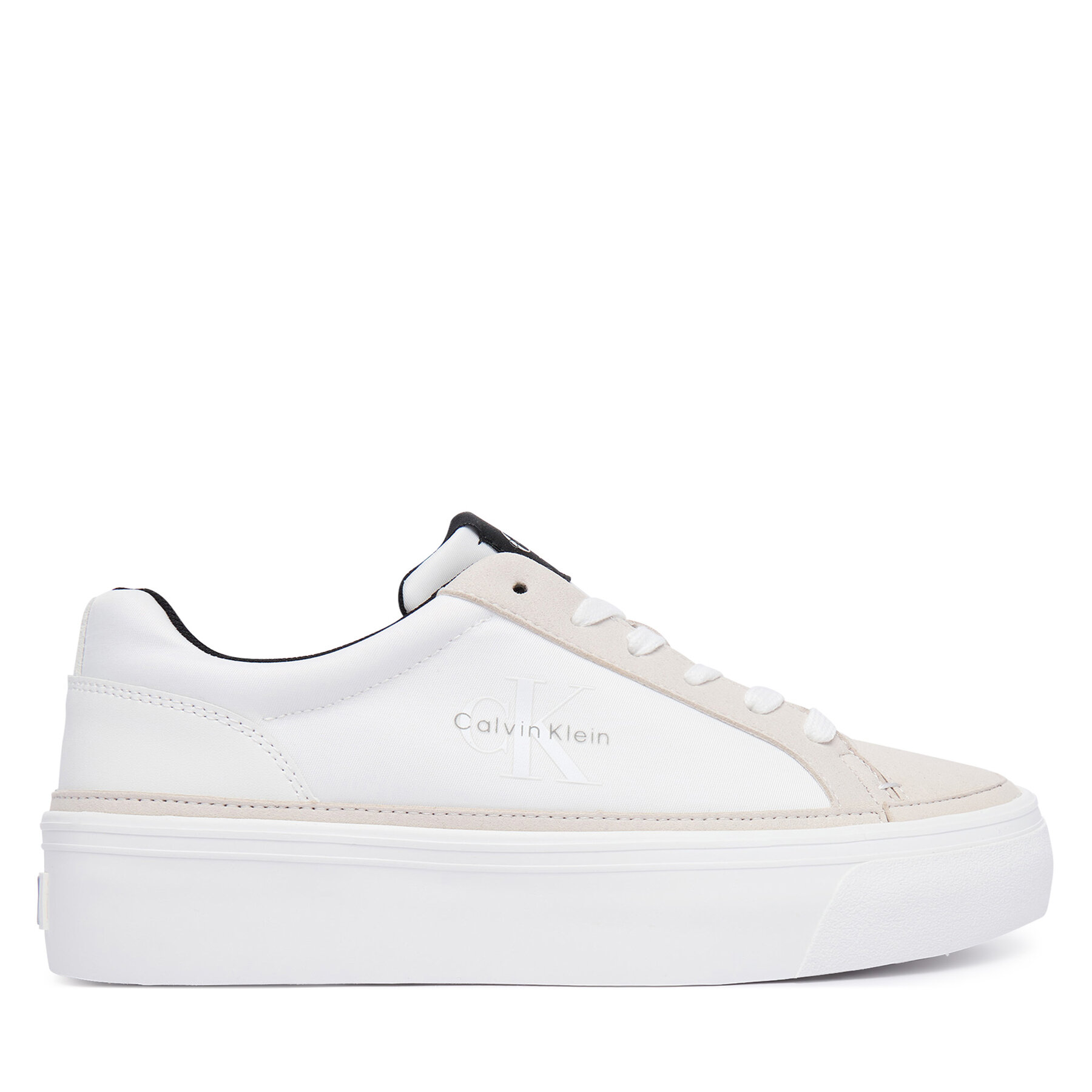 Sneakersy Calvin Klein Vulc Flatf Laceup HW0HW03086 Biela