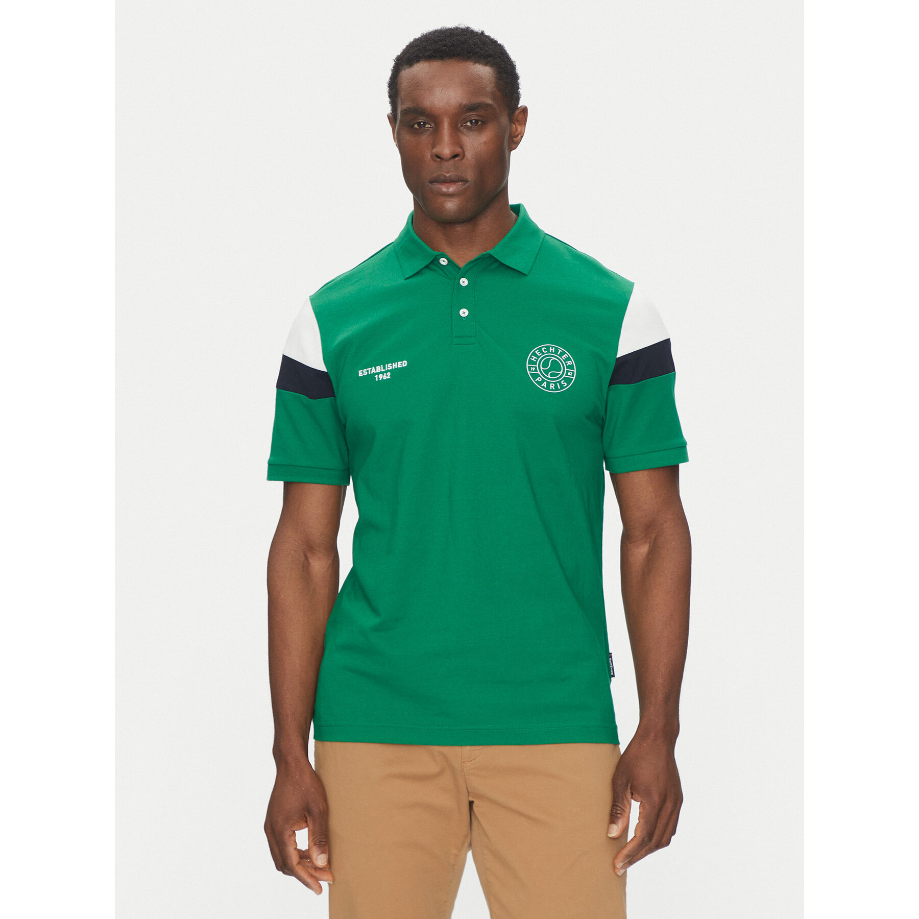 Hechter Paris Hechter Paris Polo Pique X-Tech 74026 151929 Πράσινο Regular Fit