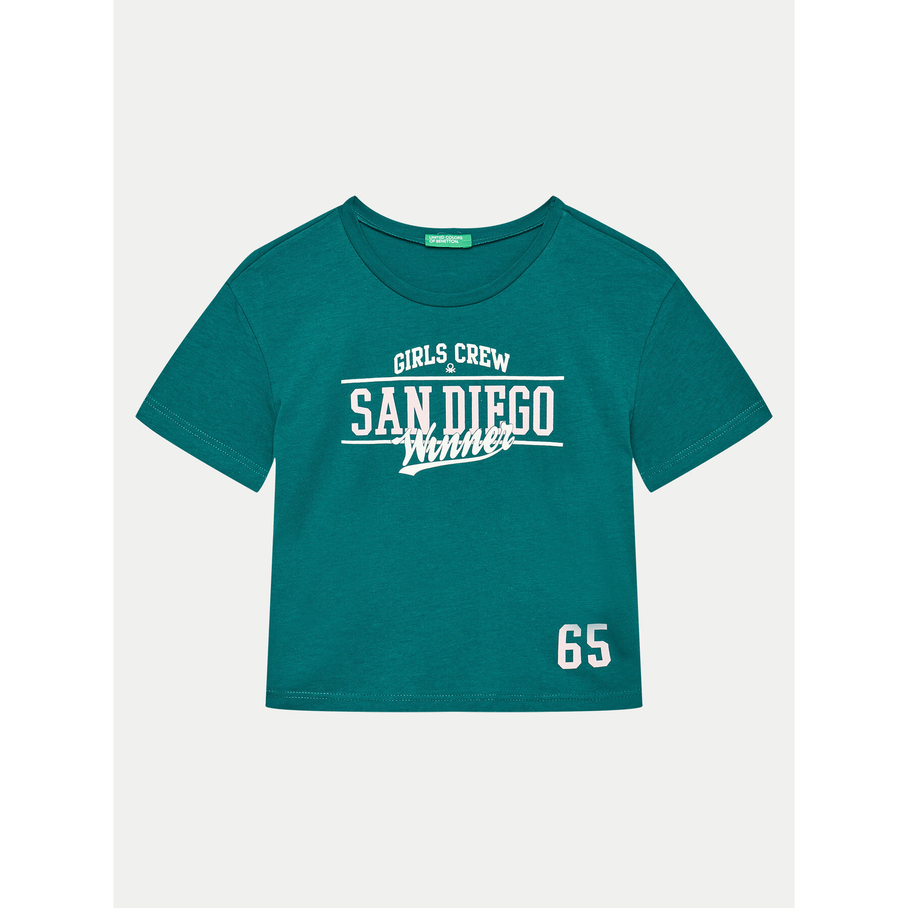 United Colors Of Benetton T-Shirt 3096C10LG Πράσινο Regular Fit