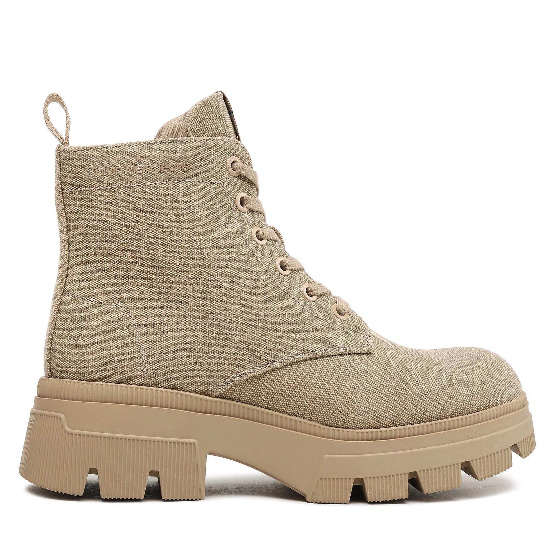 Outdoorová obuv Calvin Klein Jeans Chunky Combat Laceup Boot Co YW0YW01239 Béžová