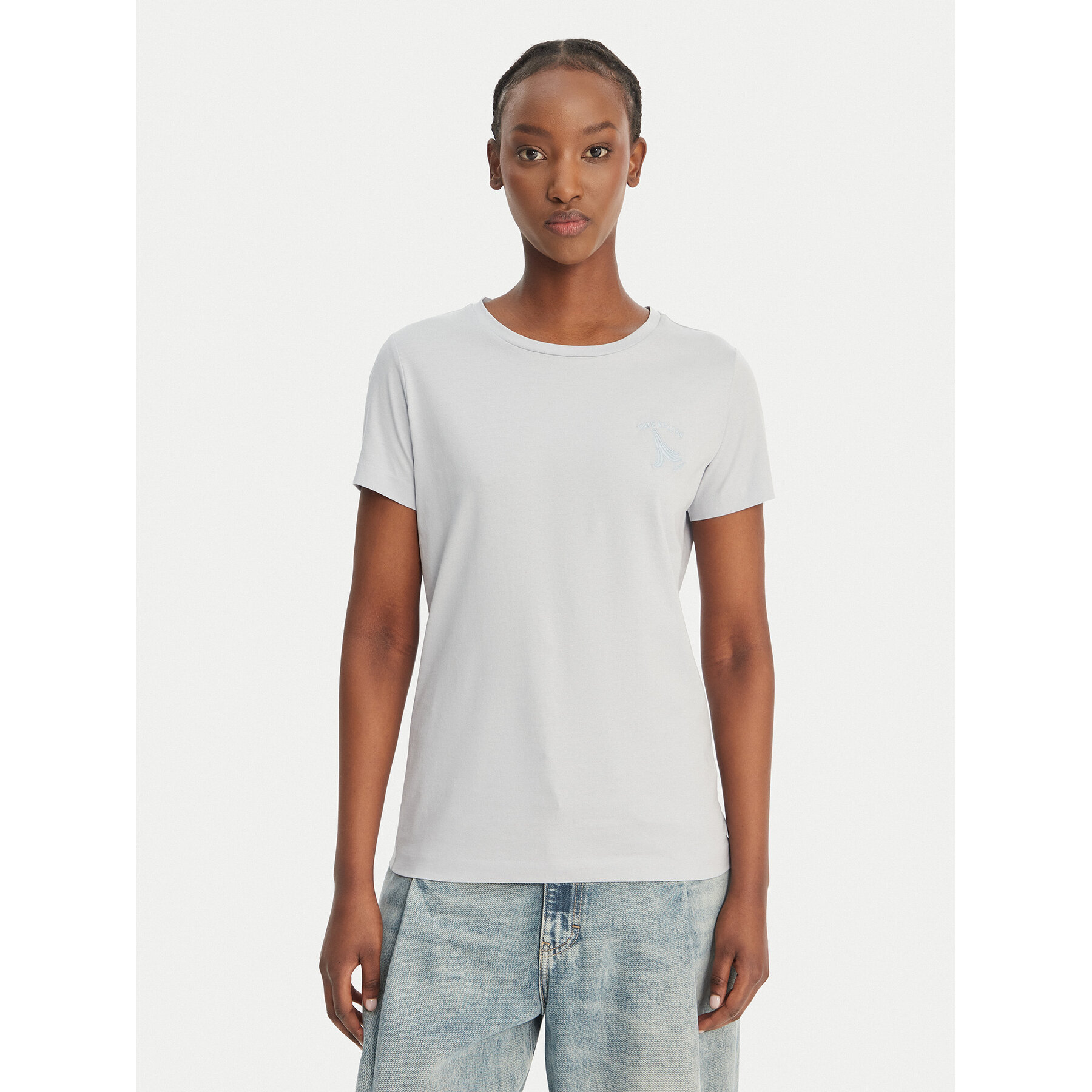 BOSS Majica C_Elove_4 50559077 Svetlo modra Slim Fit