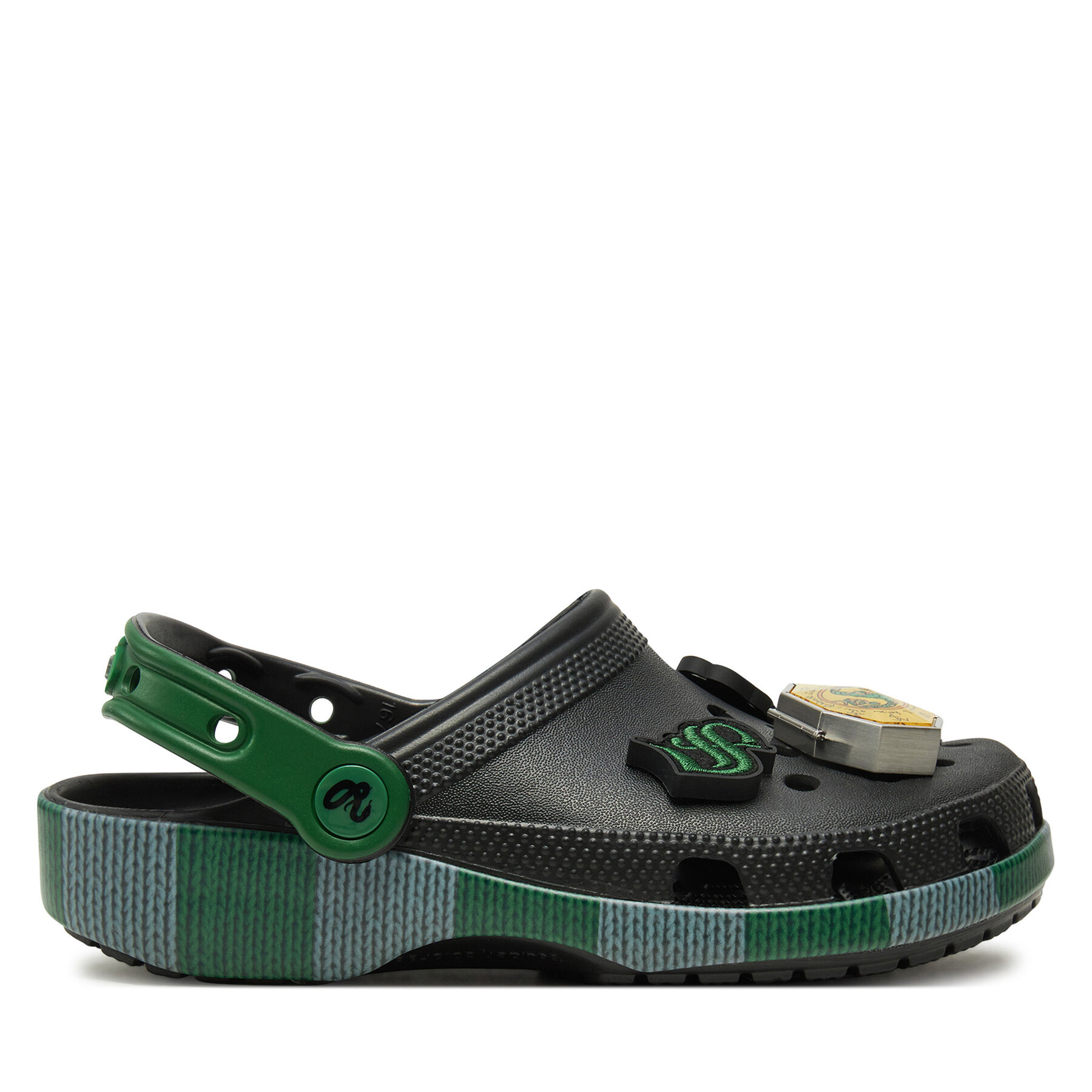 Pantoletten Crocs, Schuhgröße 37_5 Schwarz Harry Potter Classic Slytherin Clog 210527