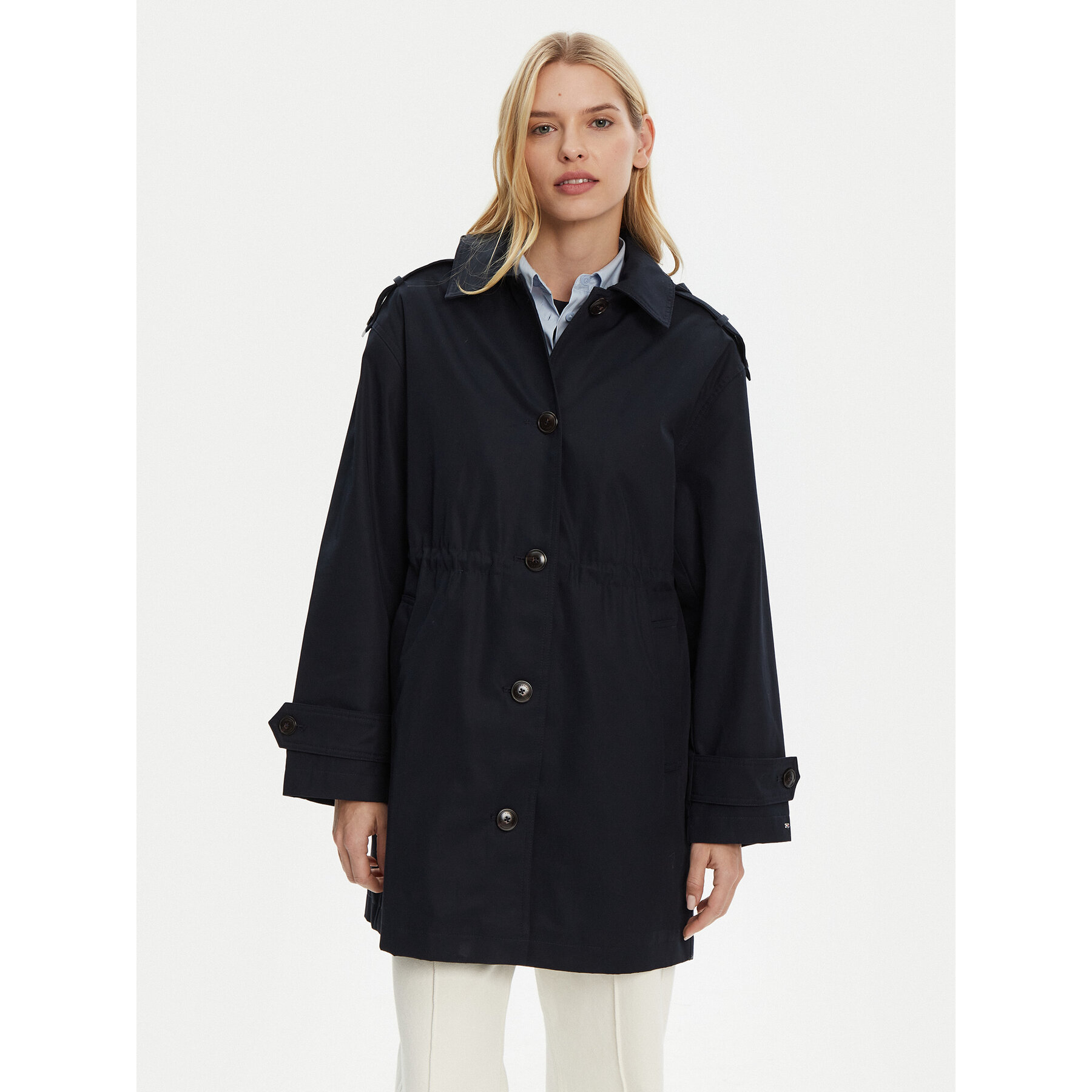 Tommy Hilfiger Parka Essential WW0WW43742 Dunkelblau Regular Fit