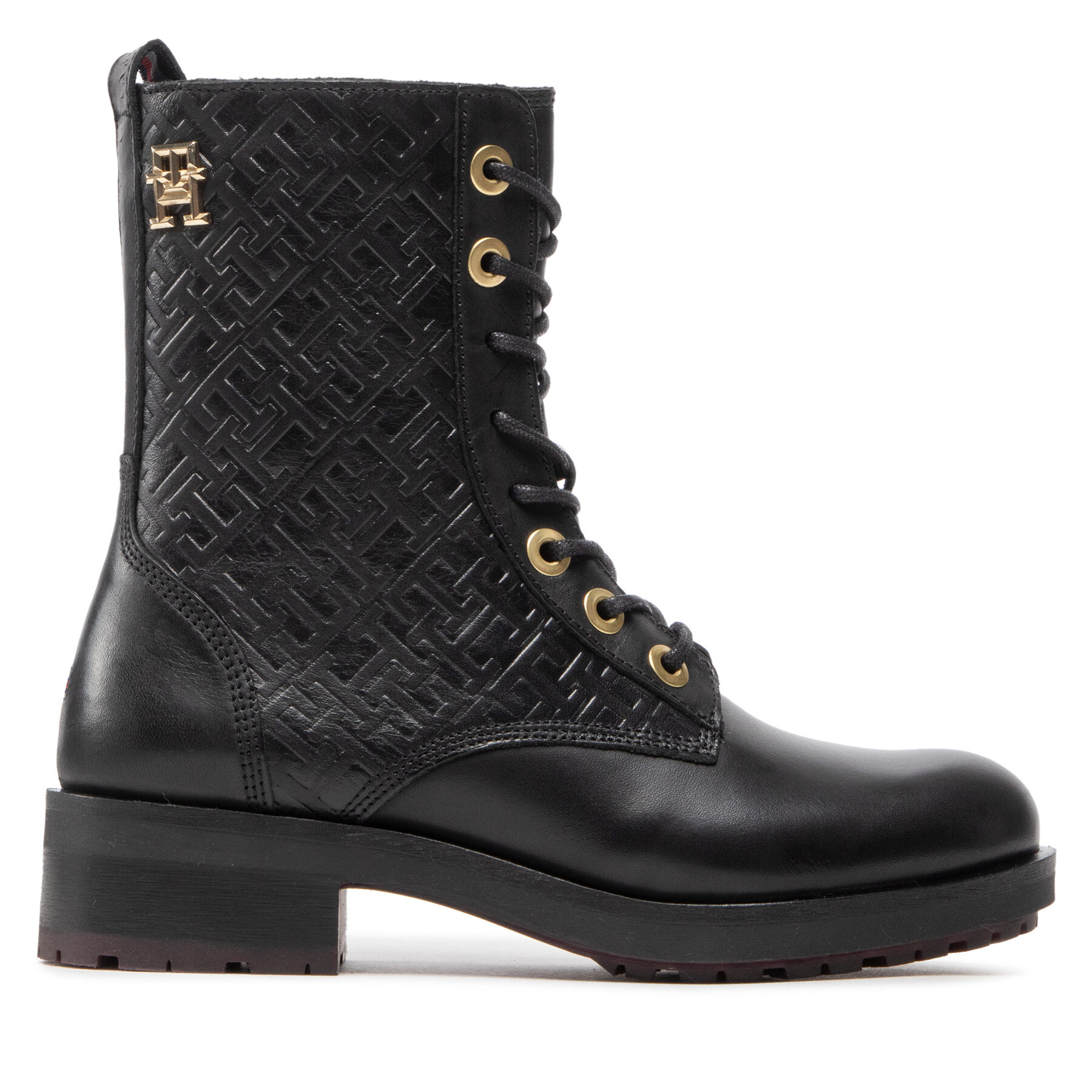 Botine Tommy Hilfiger Th Monogram Biker Boot FW0FW06817 Negru