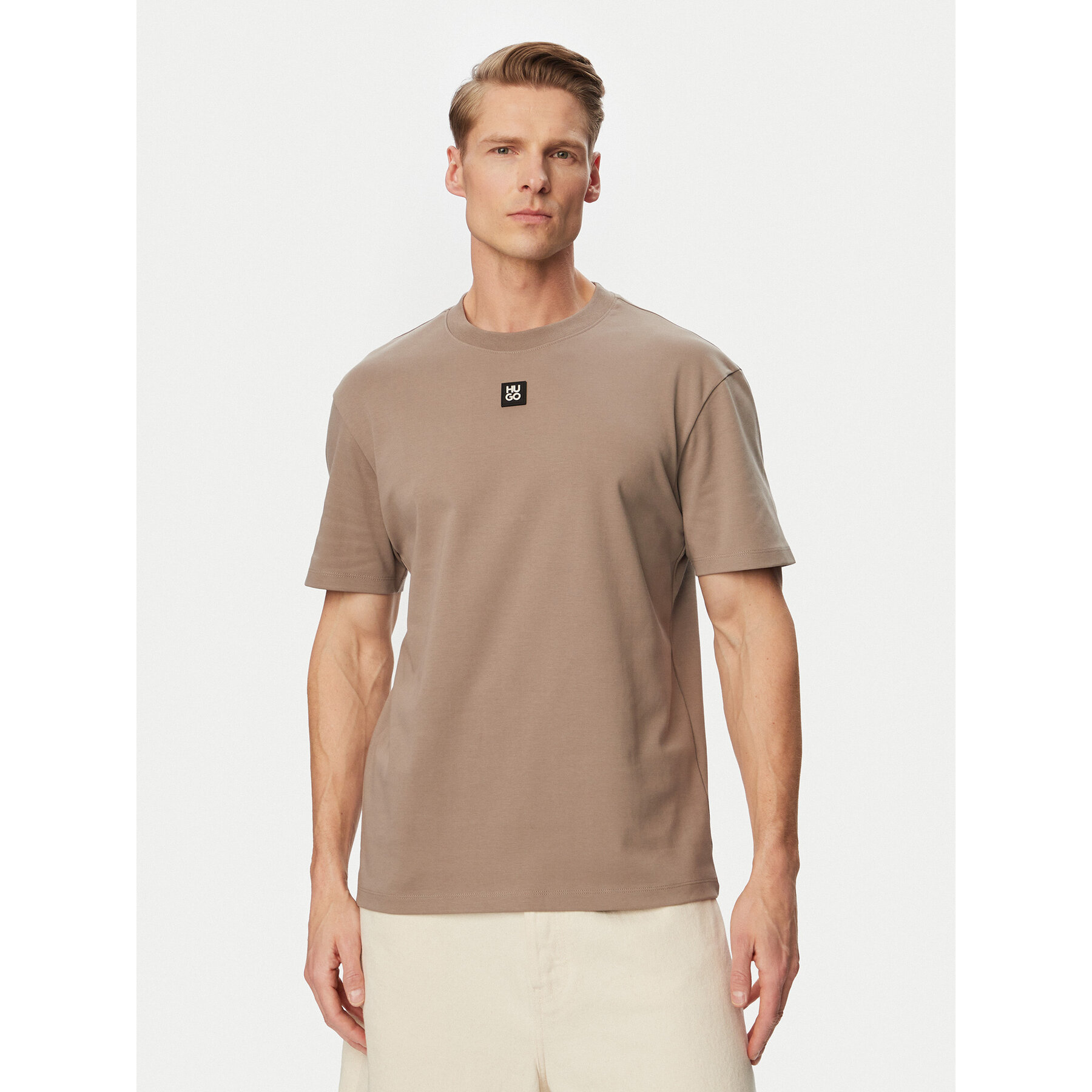 Hugo T-Shirt Dalile 50505201 Hellbraun Regular Fit