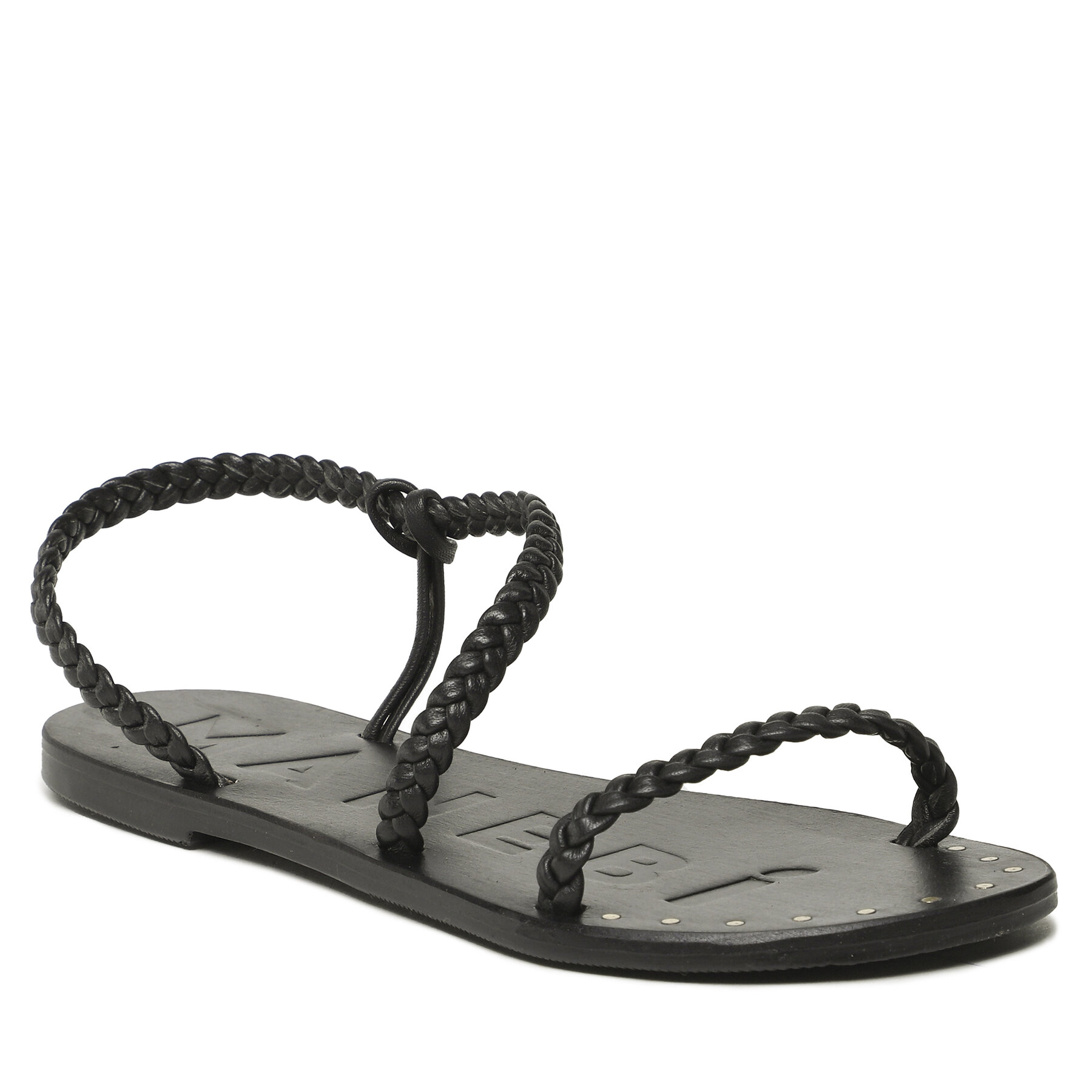 Sandale Manebi Sandals S 6.4 Y0 All Black Braid epantofi.ro imagine noua