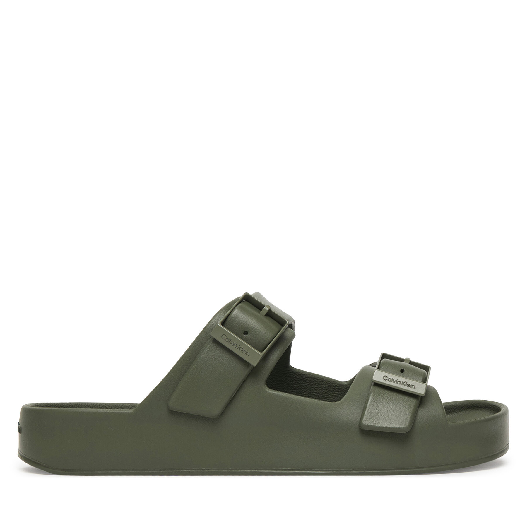Šľapky Calvin Klein Ergon Eva Double Bar Sandal HM0HM02116 Zelená