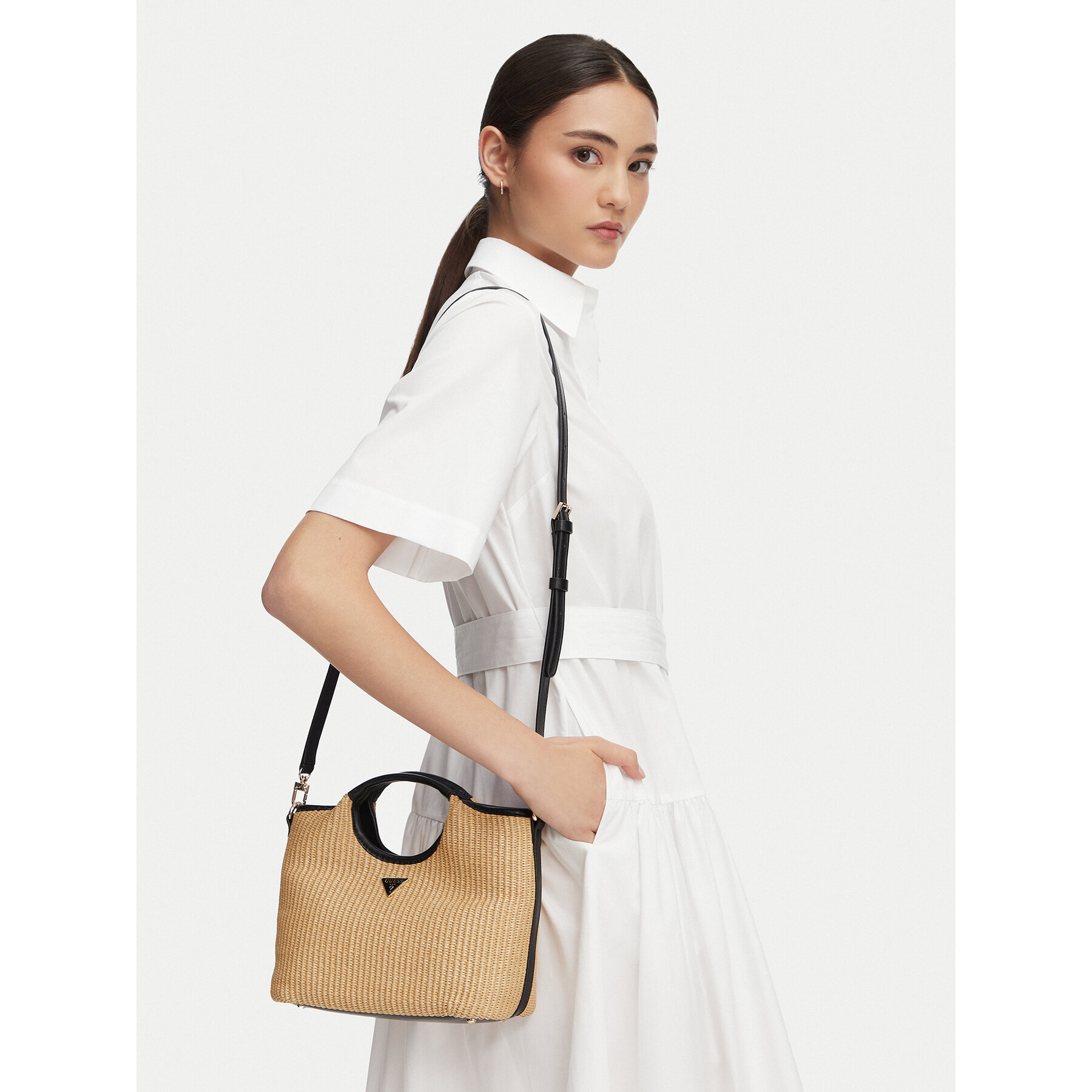 Geantă Guess Kristern Mini HWWG97 43760 Bej