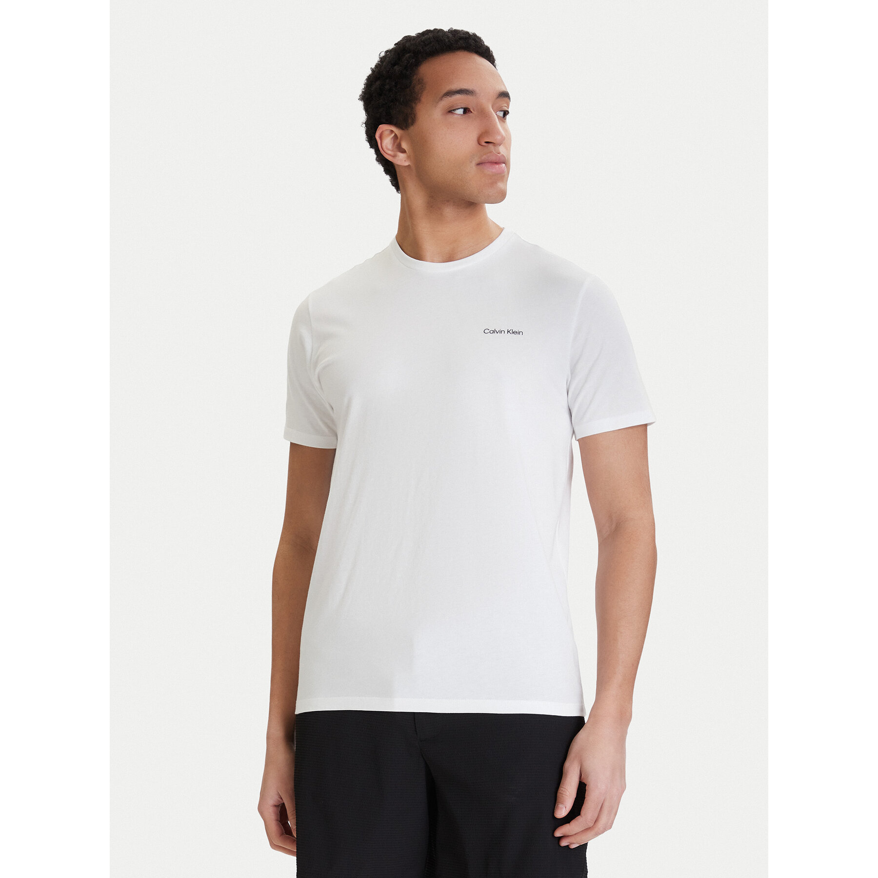 Calvin Klein T-Shirt Micro Logo LV04LC255G Weiß Regular Fit