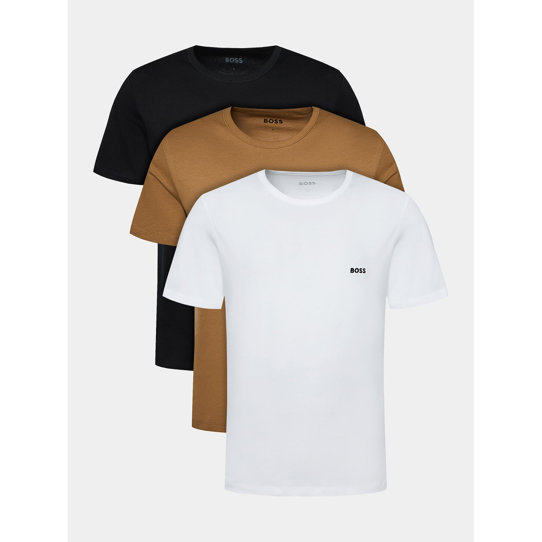 BOSS Set di t-shirt Tshirt Rn 3P Classic 50475284 Beige Regular Fit