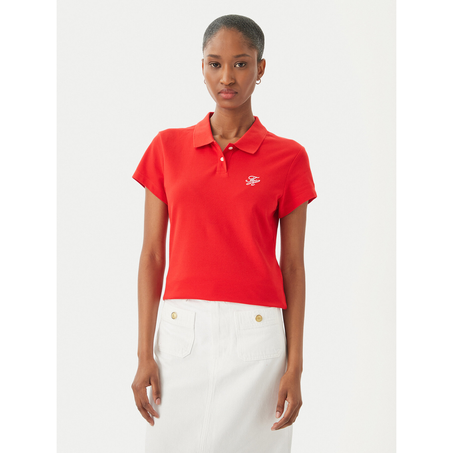 Tommy Hilfiger Polo 1985 Logo WW0WW49259 Κόκκινο Slim Fit