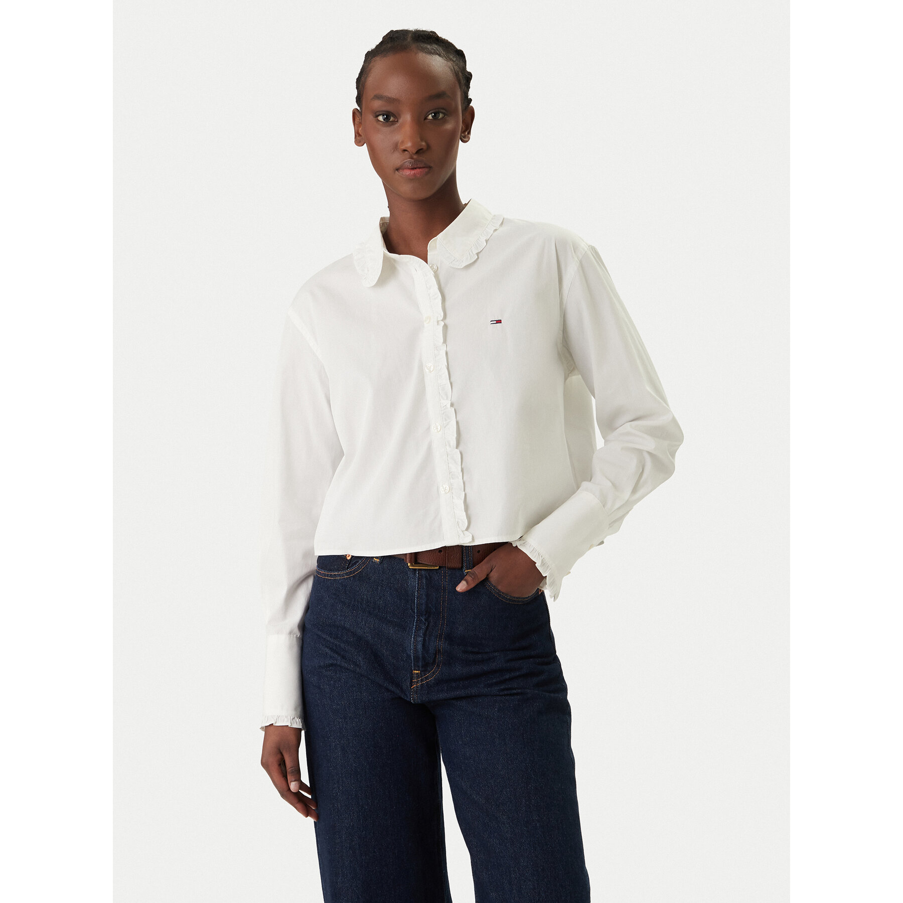 Tommy Jeans Hemd DW0DW22767 Weiß Relaxed Fit