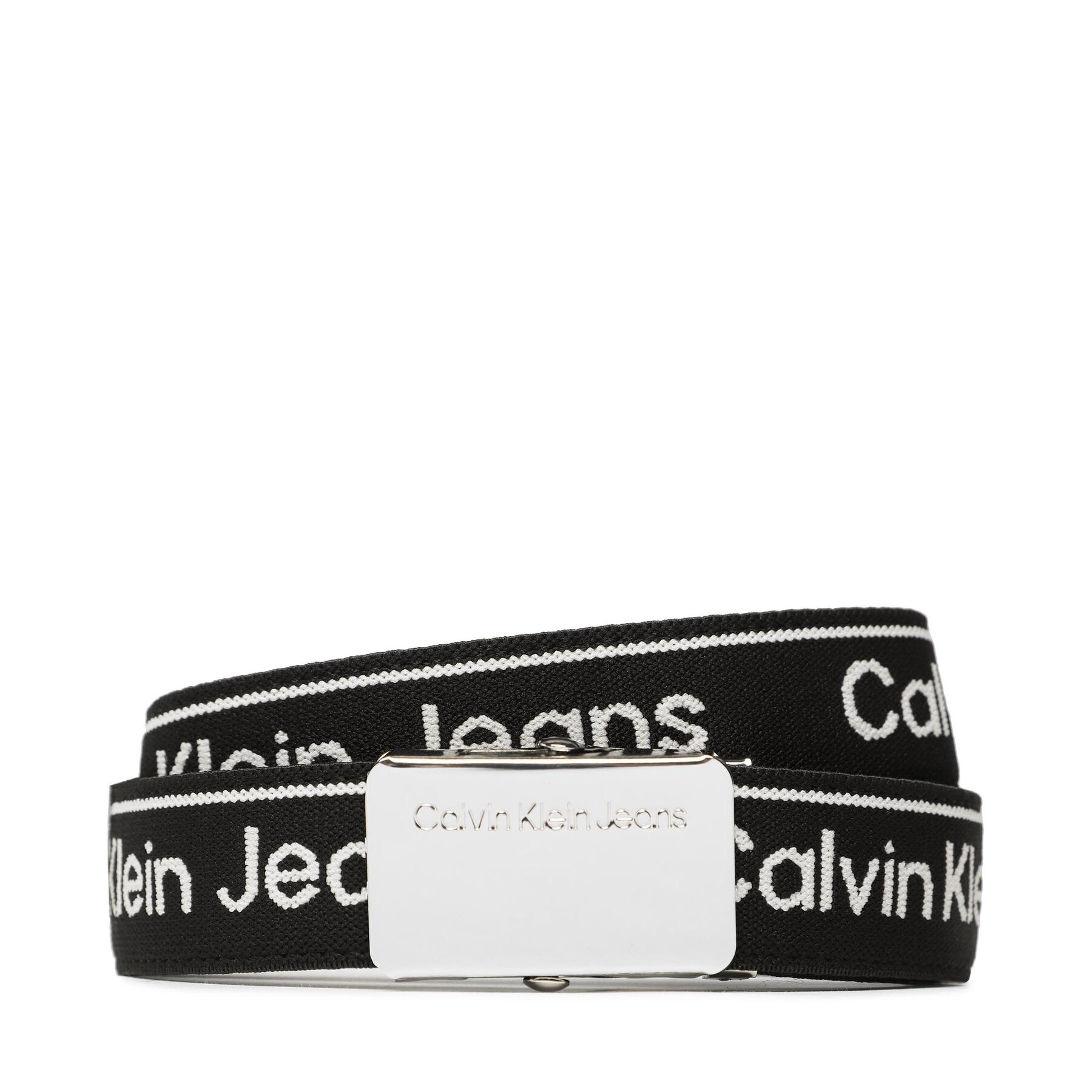Pasek Dziecięcy Calvin Klein Jeans, Rozmiar L_XL Czarny Logo Taupe Buckle Belt IU0IU00393