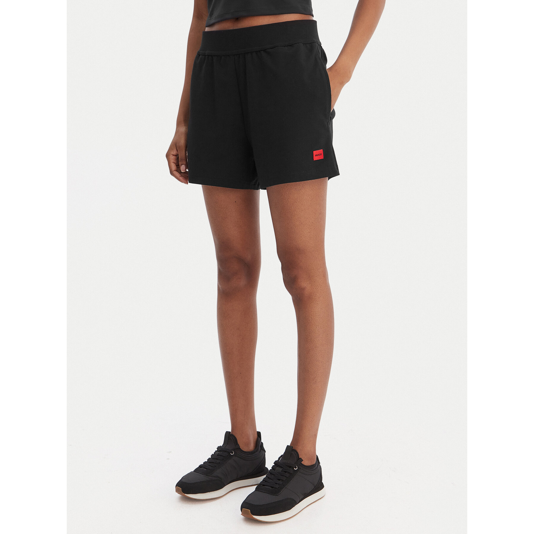HUGO Sportshorts Signature 50556815 Schwarz Regular Fit
