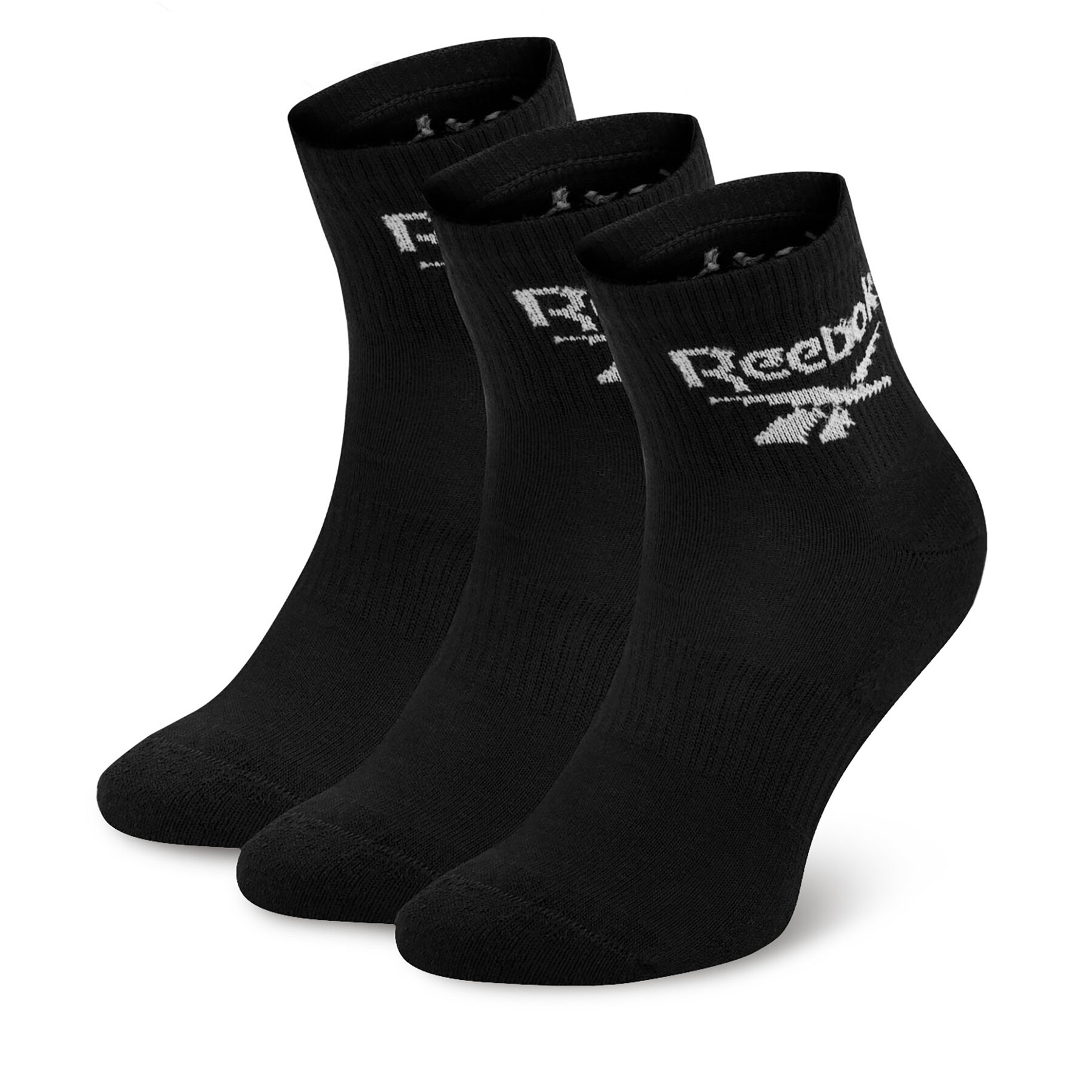 Lot de 3 paires de chaussettes hautes unisexe Reebok R0427-SS24 (3-pack) Noir