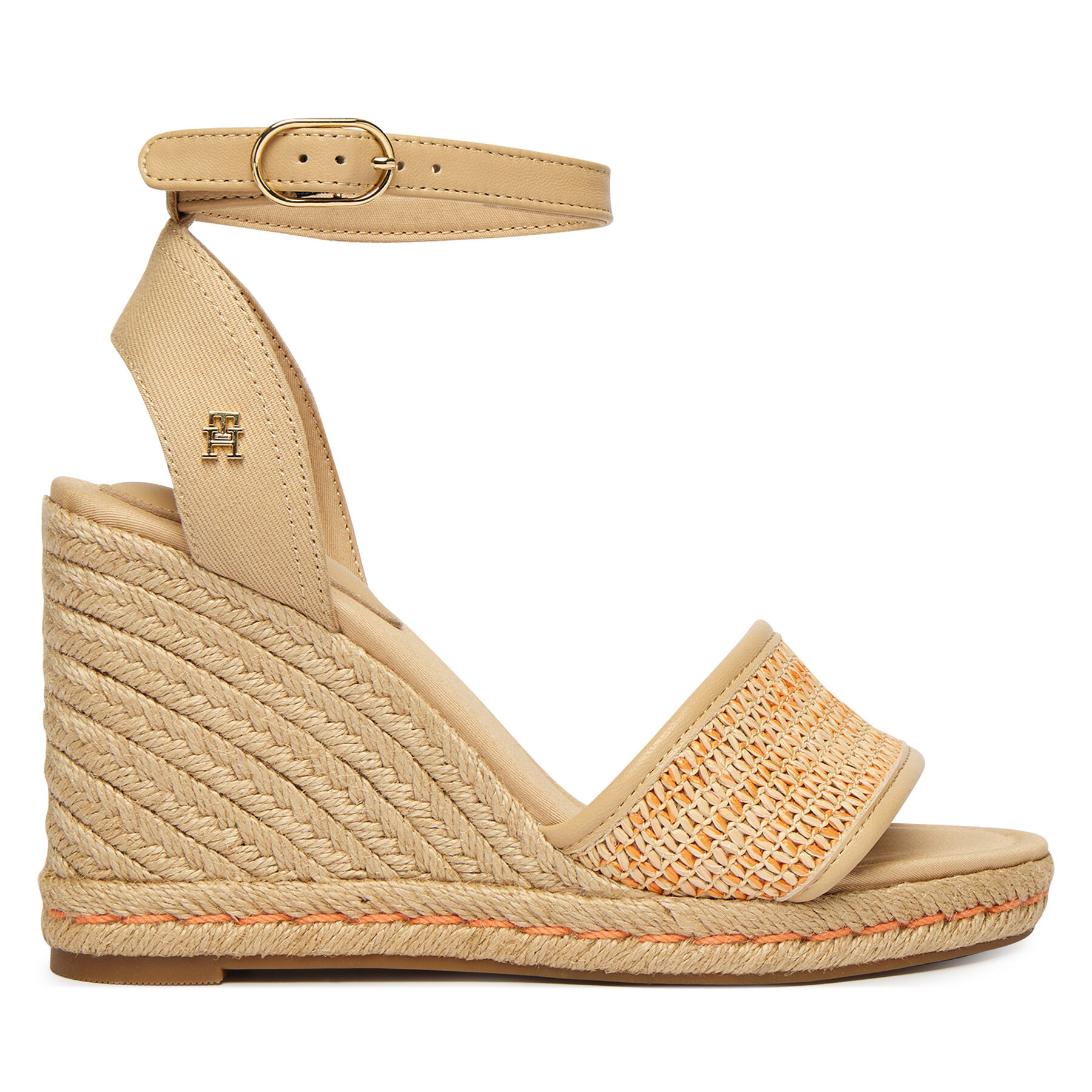 Espadrile Tommy Hilfiger High Wedge Espad FW0FW09471 Svijetlo bež