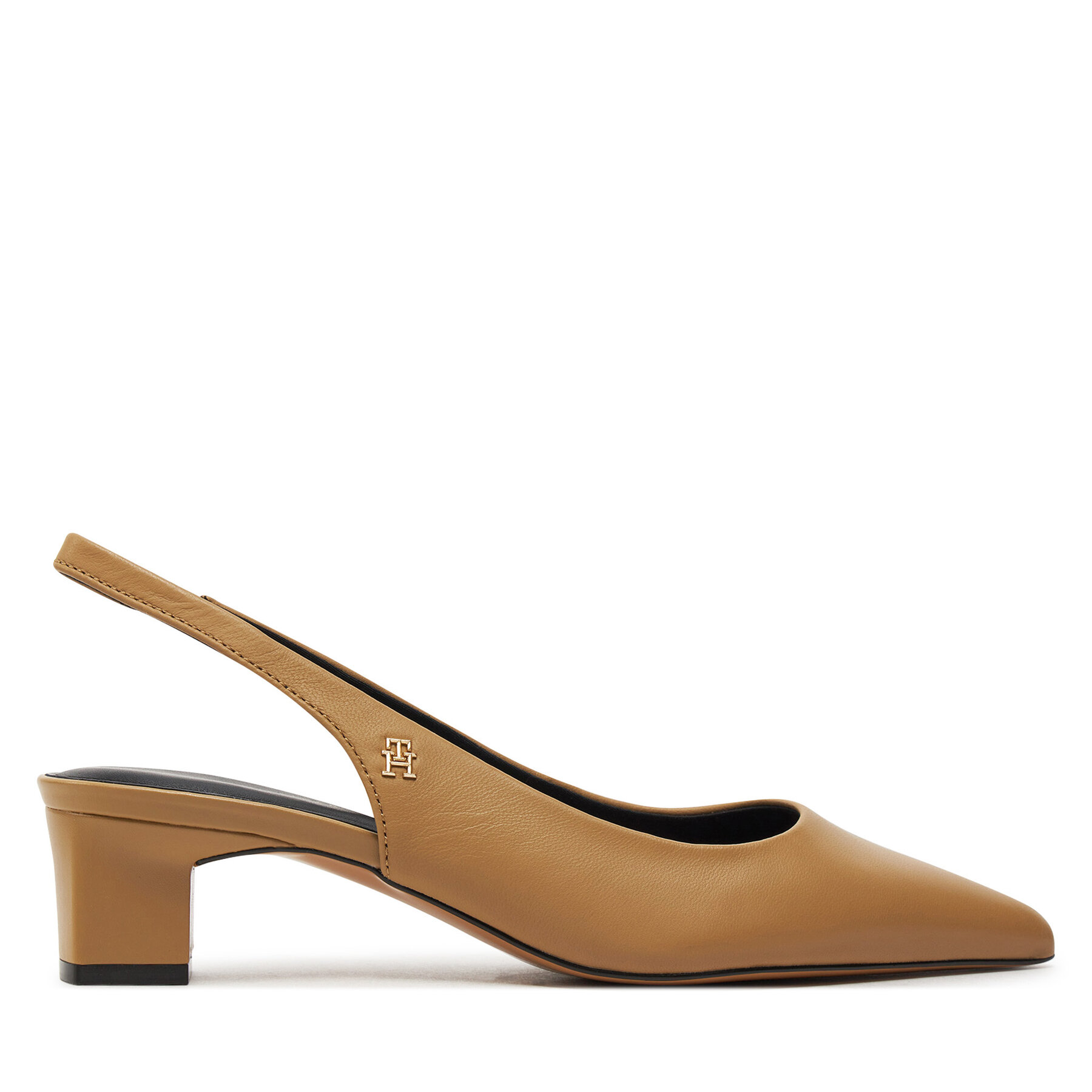 Sandalias Tommy Hilfiger Th Mid Heel Slingback FW0FW08292 Caqui