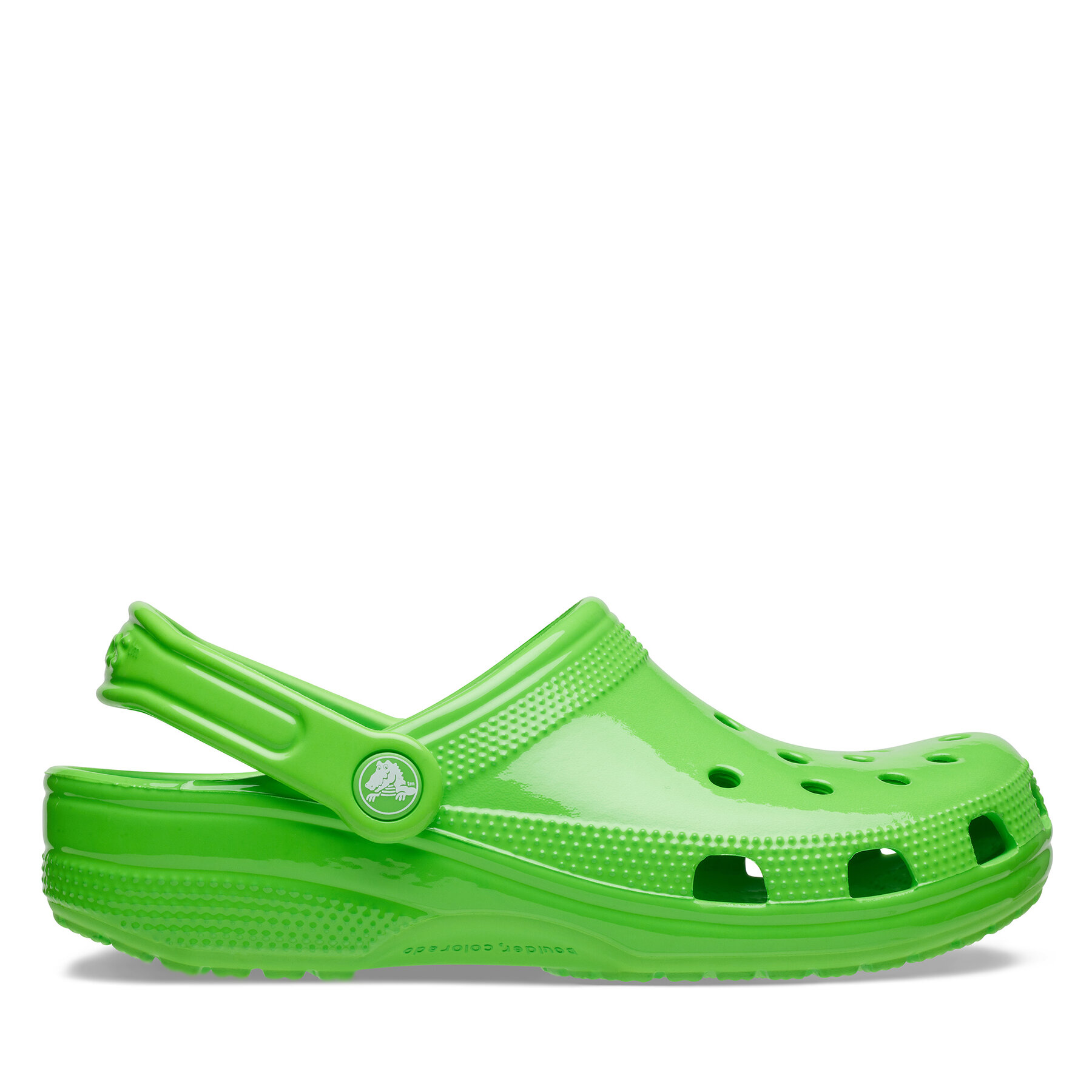 Mules / sandales de bain Crocs Classic Neon Hl Clog 209683 Vert