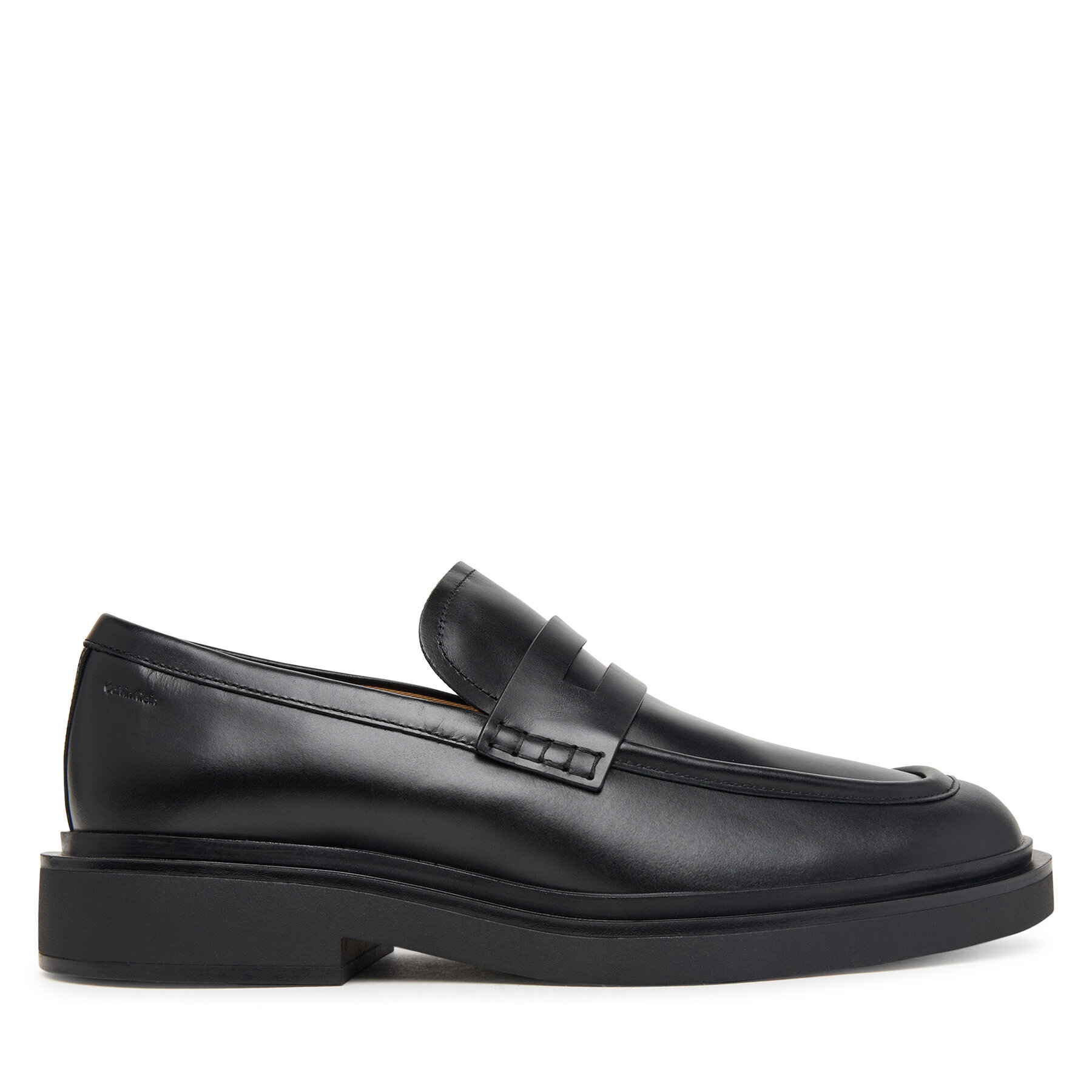 Nizki čevlji Calvin Klein Sq Rubber Band Loafer Wax Lth HM0HM02273 Črna