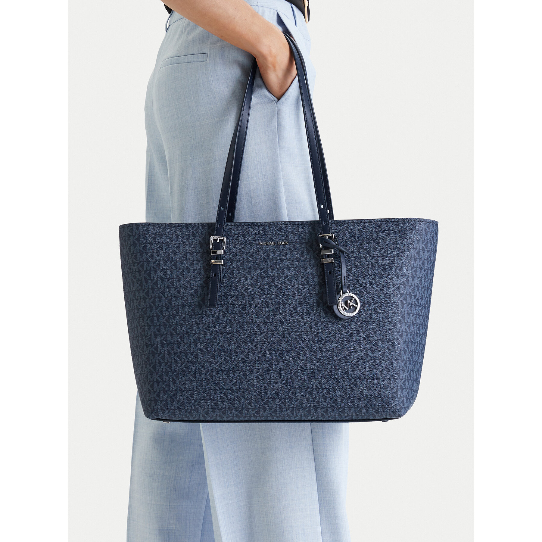 Kabelka MICHAEL Michael Kors Quinn 30T5SQNT9V Tmavomodrá
