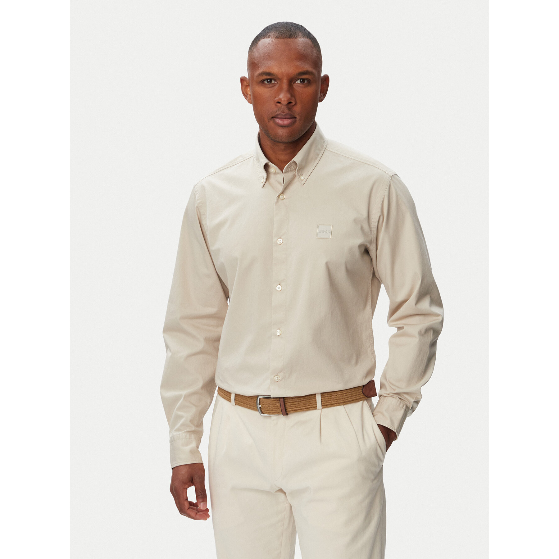 BOSS Hemd Ricoplus_M 50565626 Hellbeige Regular Fit
