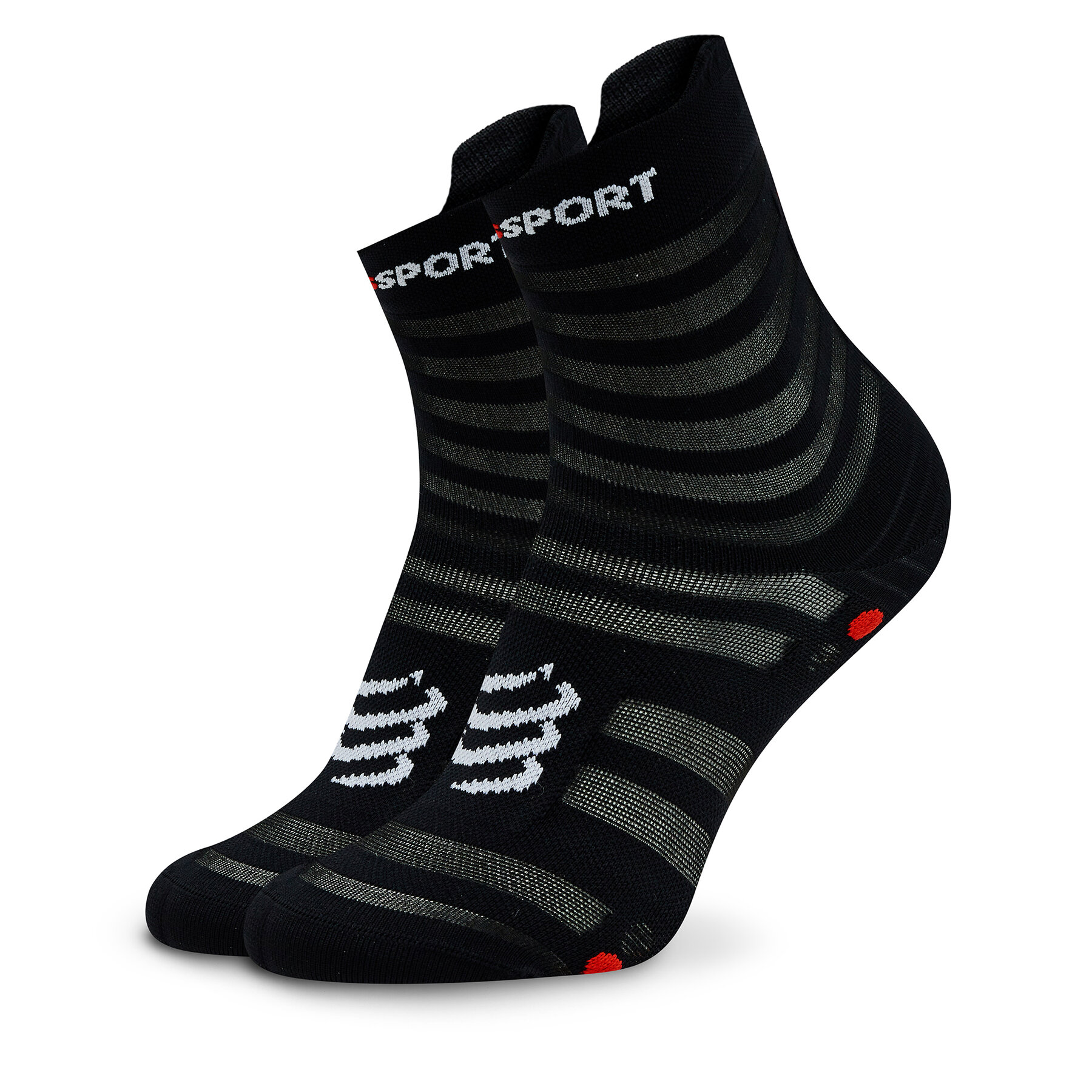 Calcetines altos unisex Compressport Pro Racing Socks V4.0 Ultralight Run High XU00050B Negro