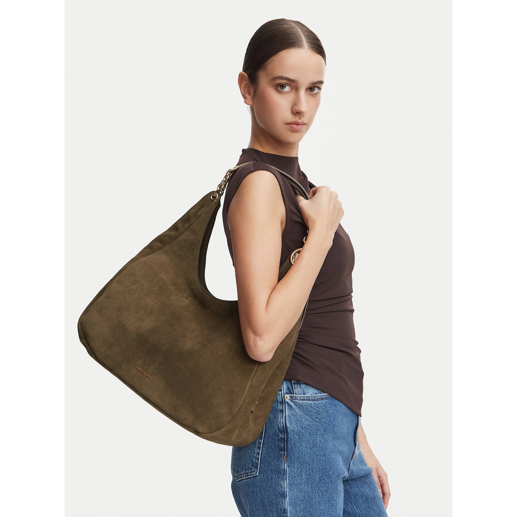 Дамска чанта MICHAEL Michael Kors Ellie 30F6GEJE7S Каки