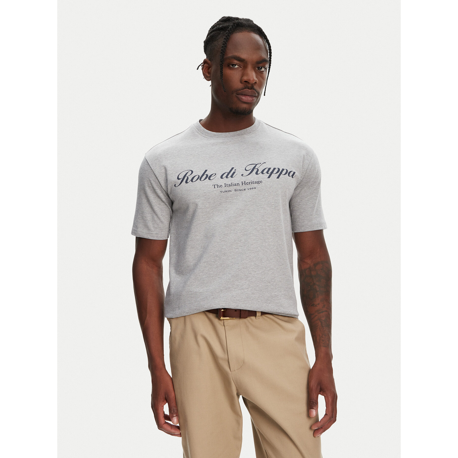 Robe di Kappa T-shirt Robe Giovani Tozeur 61151CW Grigio Regular Fit