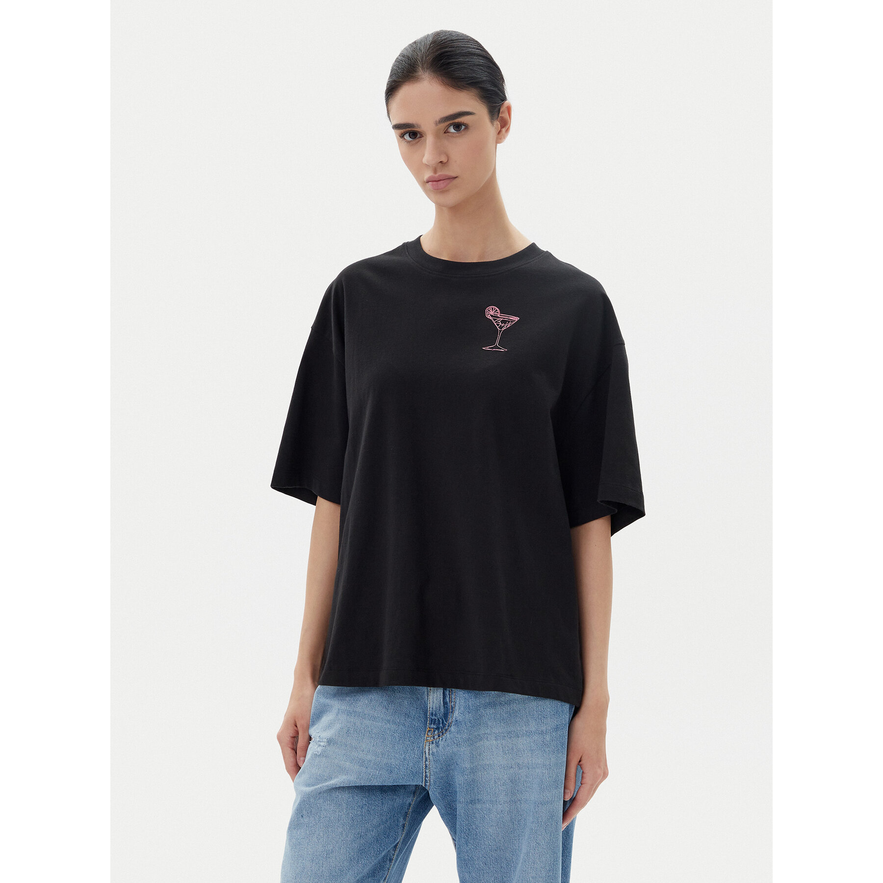 BOSS Majica C_Eboyfriend_4 50540441 Črna Oversize