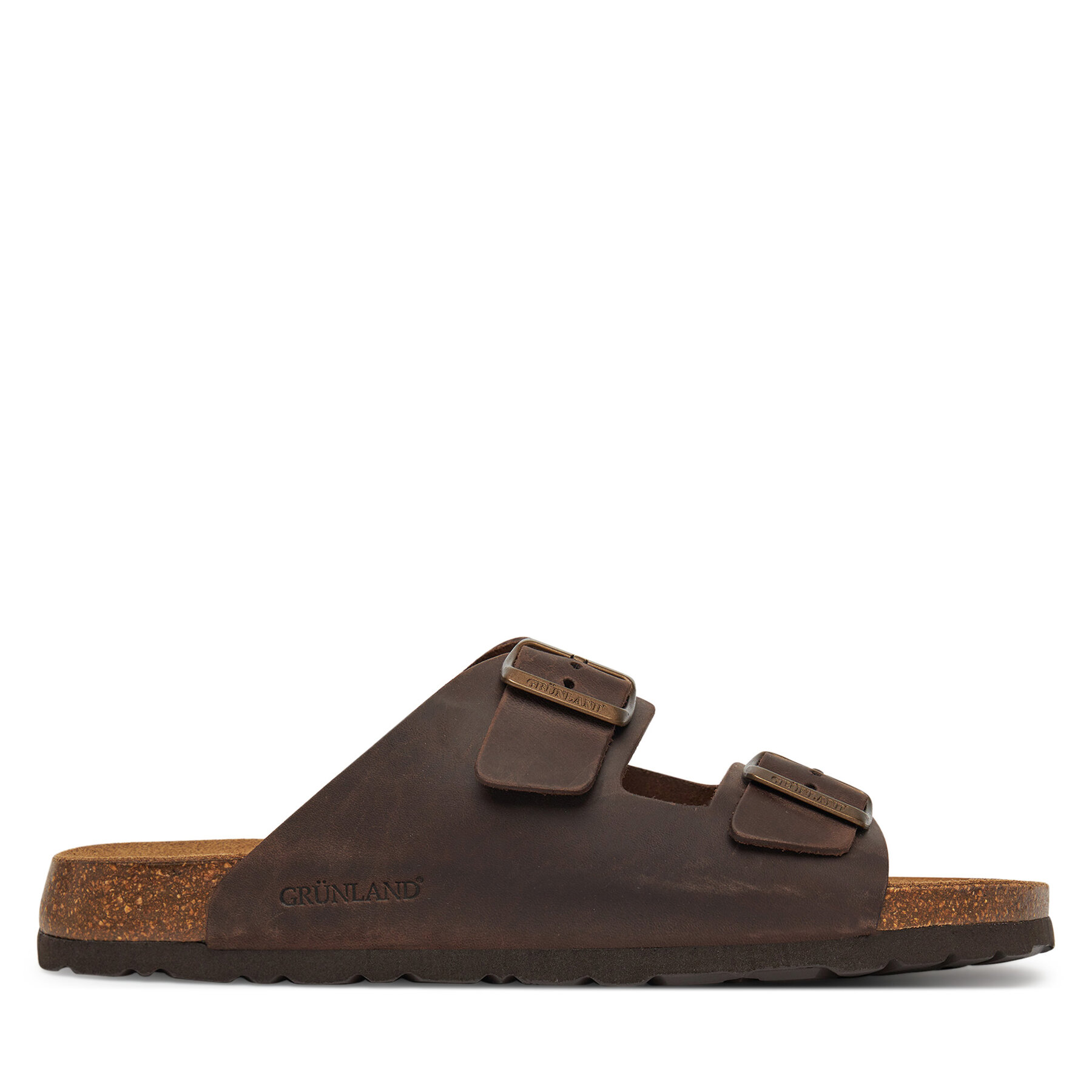 Herren Pantoletten Grünland, Schuhgröße 43, Braun, Bobo CB1631