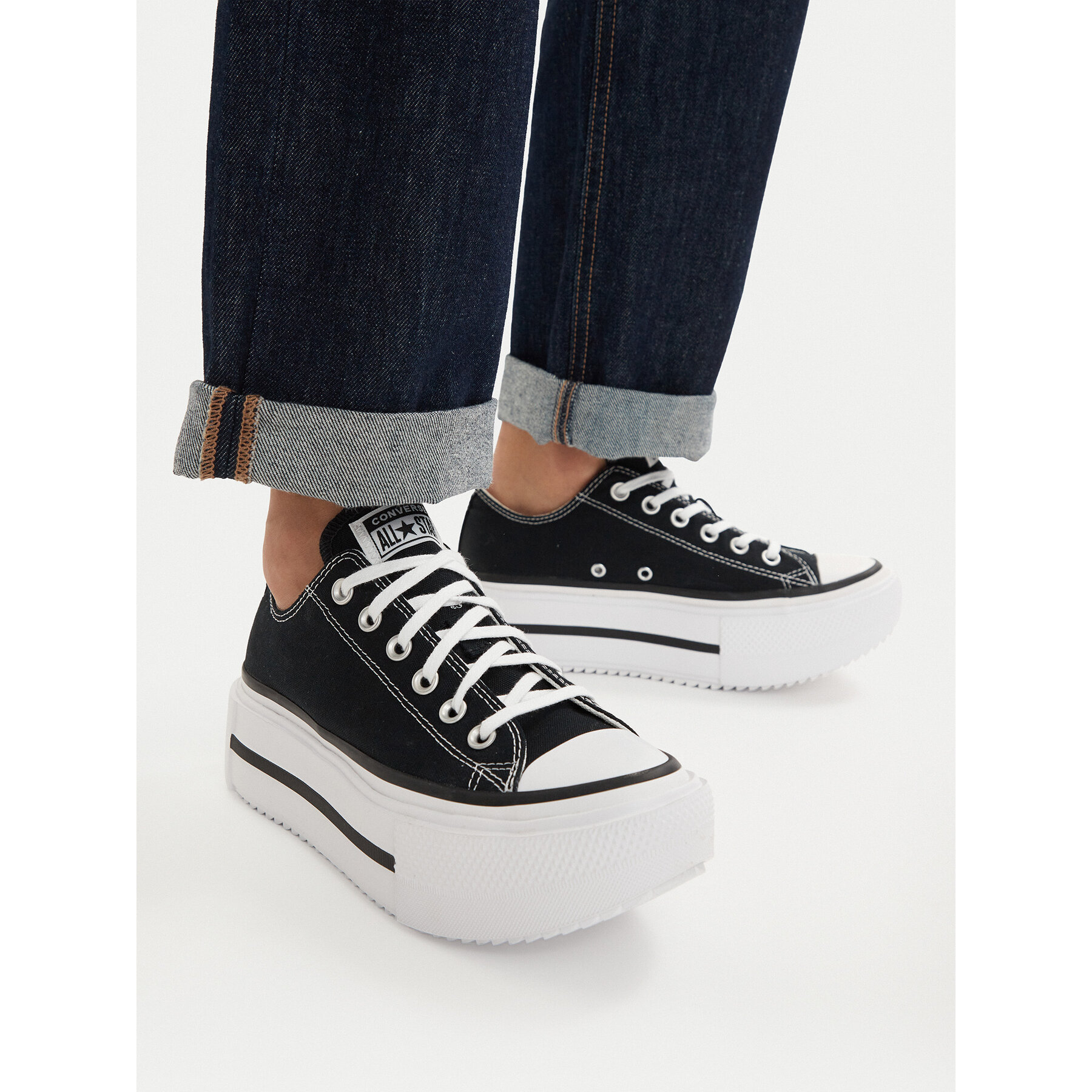 Plátenky Converse Chuck Taylor All Star Lift Double Stack Platform A15490C Čierna