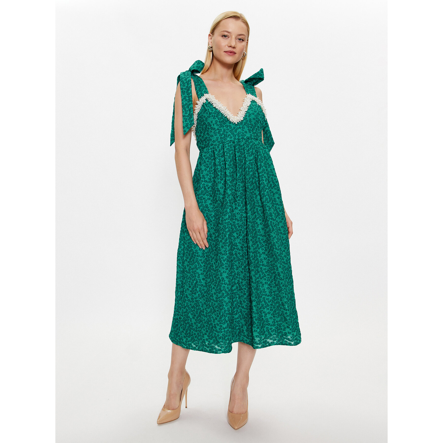 Custommade Coctailkleid 999396475 Grün Regular Fit