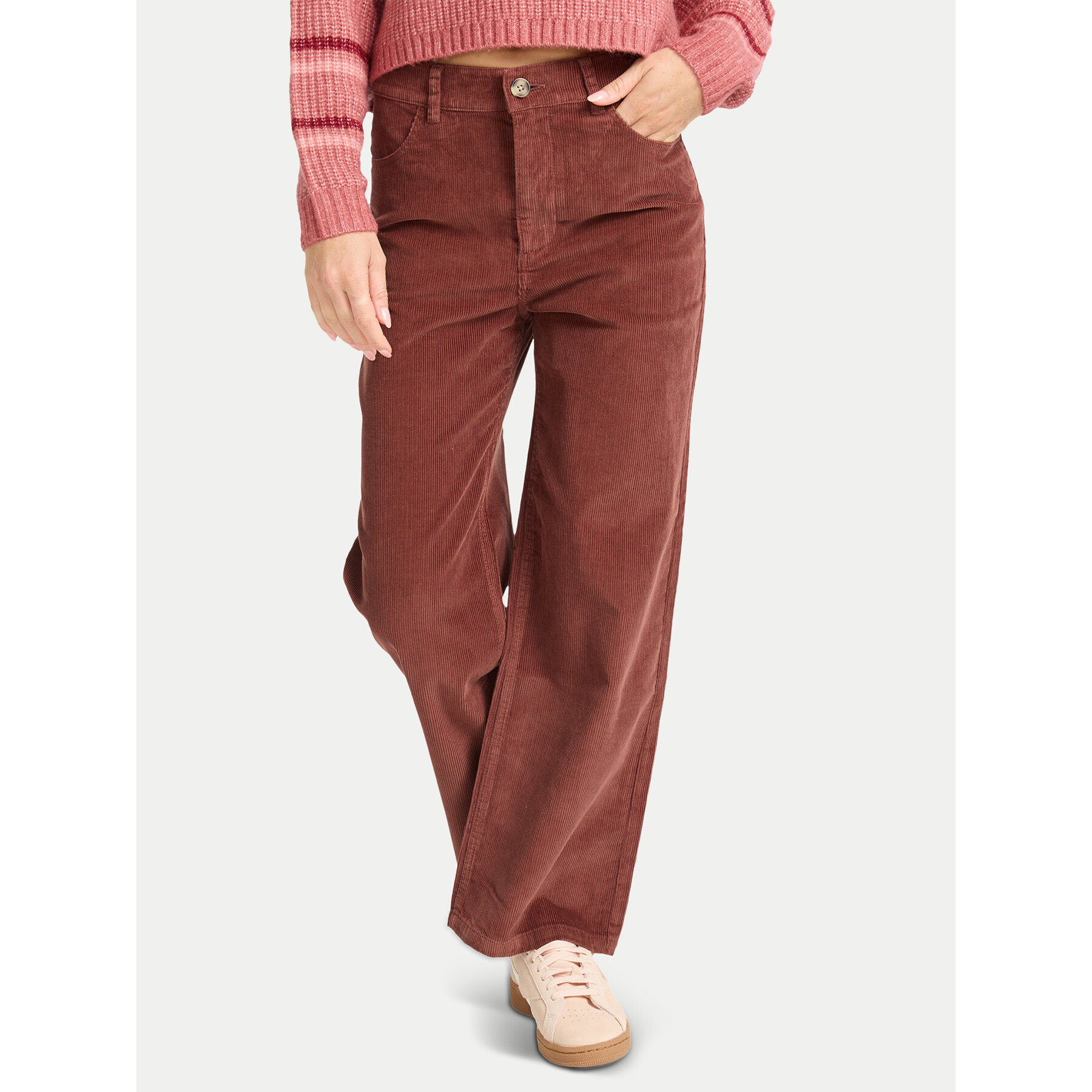 Billabong Stoffhose Be Free Cord EBJDP03002 Braun Wide Leg