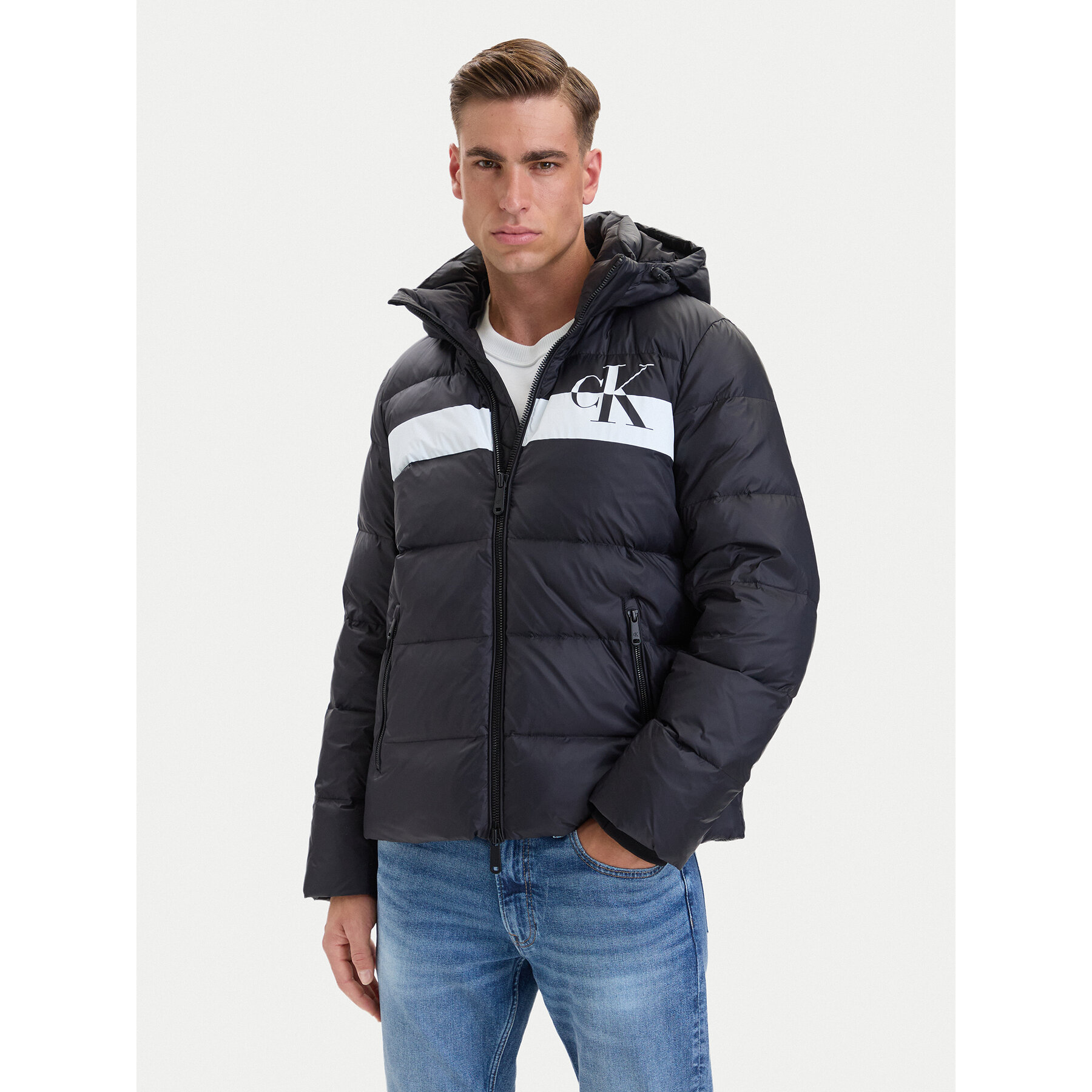 Calvin Klein Jeans Daunenjacke LV04RH502G Schwarz Regular Fit