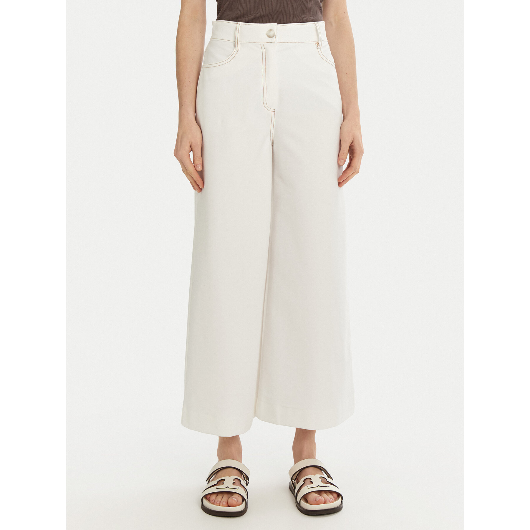 Max Mara Leisure Culottes Fausto 2516781037 Weiß Regular Fit