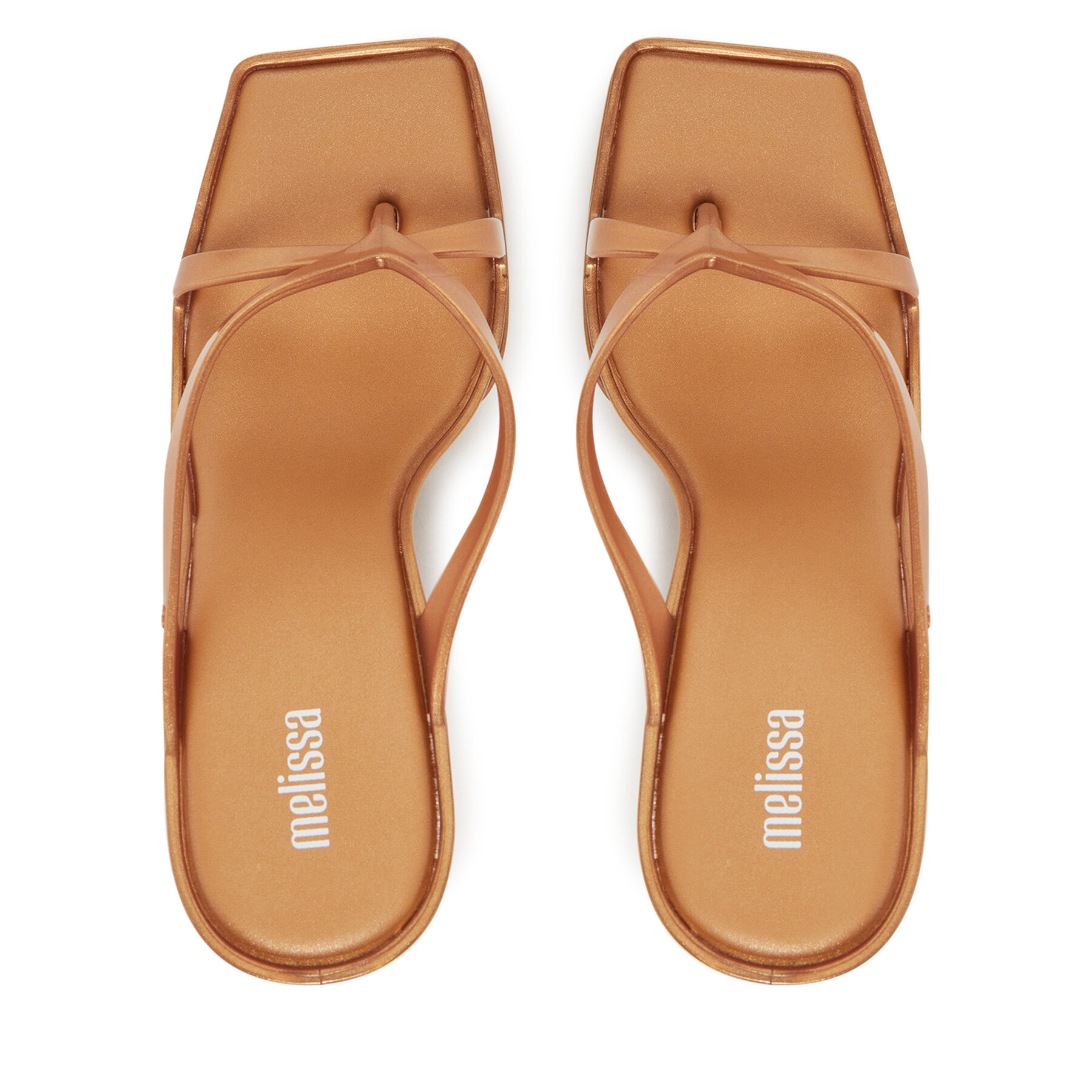 Melissa Női Flip-flops, Méret: 41/42, Arany, Melissa Glass Heel Ad 35801