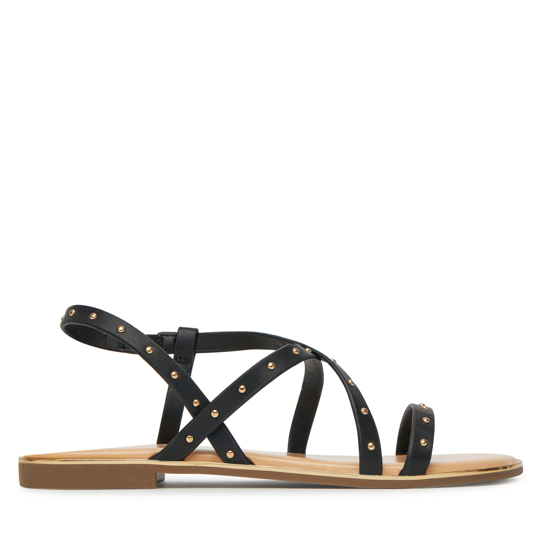 Sandály ONLY Shoes Onlmari-4 Pu Studs 15342339 Černá