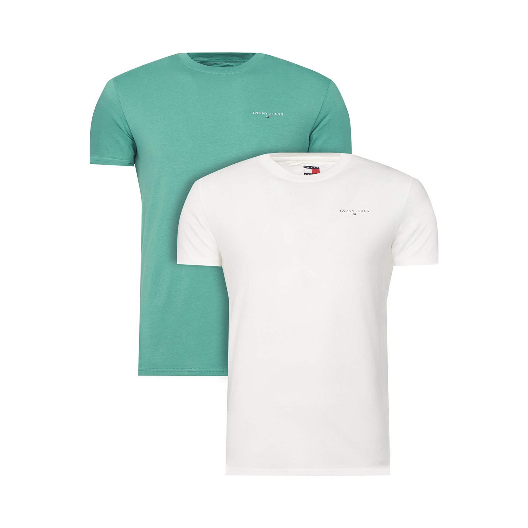 Tommy Jeans Komplet t-shirt majic﻿ DM0DM22316 Zelena Slim Fit