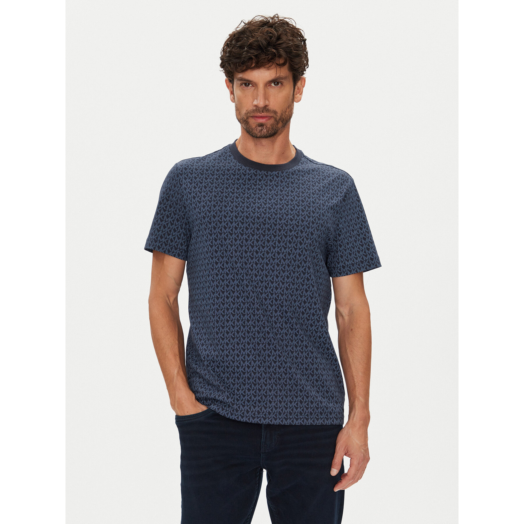 Michael Kors T-shirt CS5529A5KS Tamnoplava Regular Fit