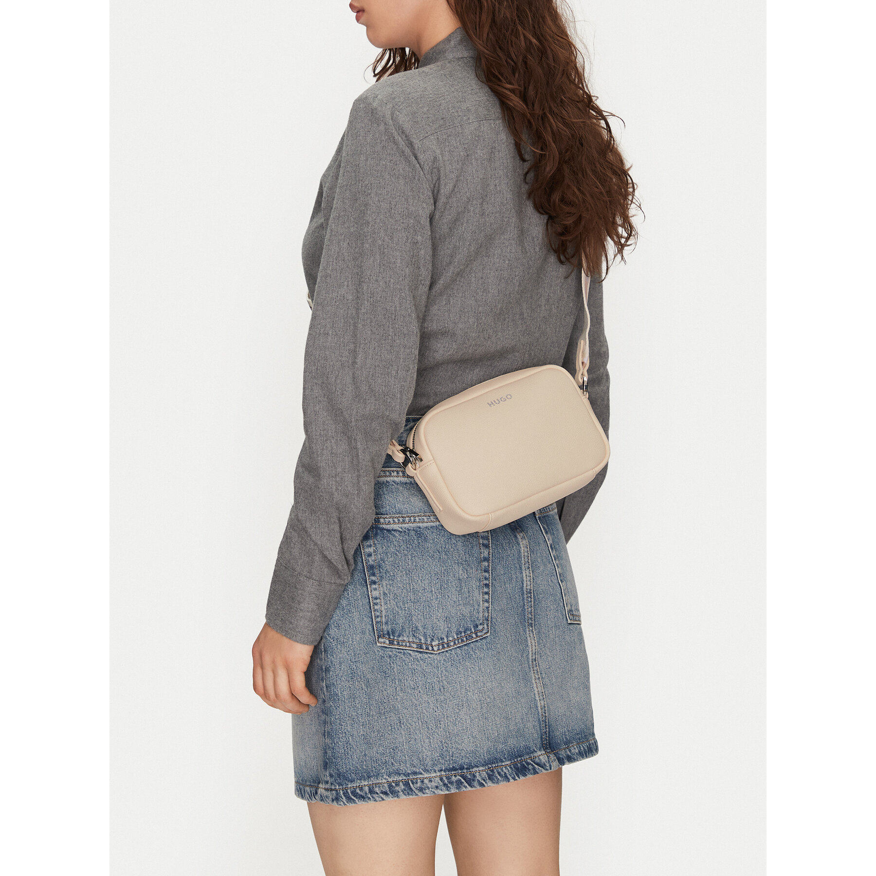 Τσάντα HUGO Bel 50490172 Εκρού