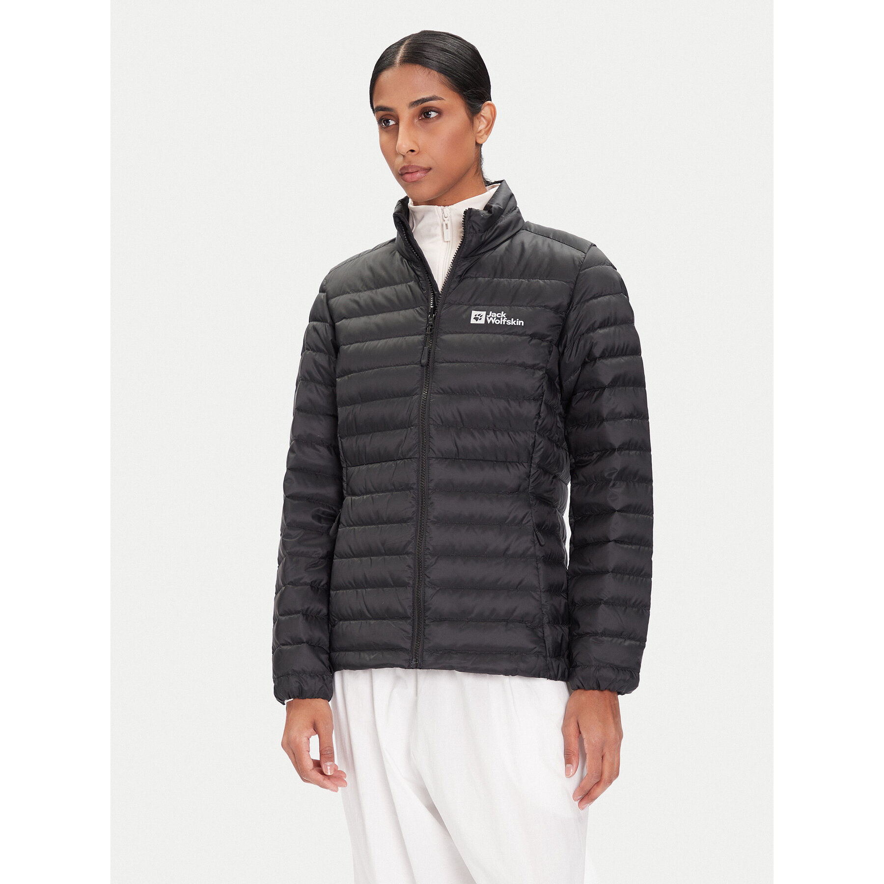 Jack Wolfskin Daunenjacke Pilvi 1207761 Schwarz Regular Fit