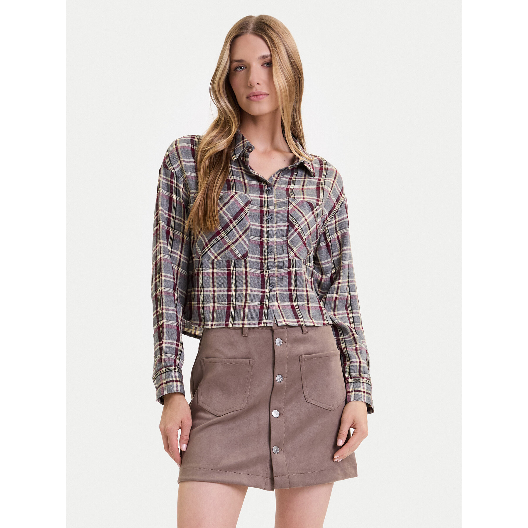 ONLY Hemd Riley 15351443 Grau Regular Fit