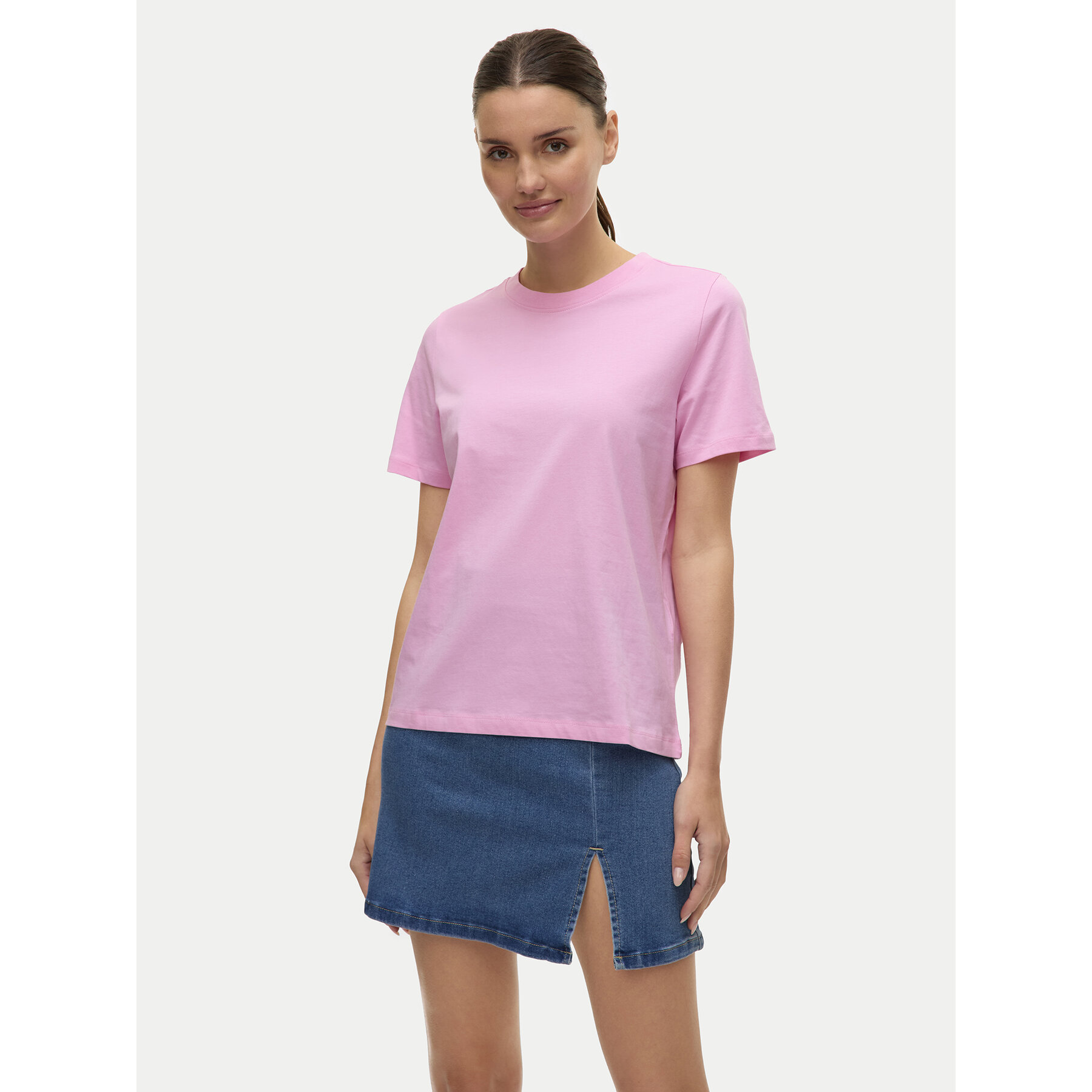 Vero Moda T-Shirt Paulina 10316991 Ροζ Regular Fit