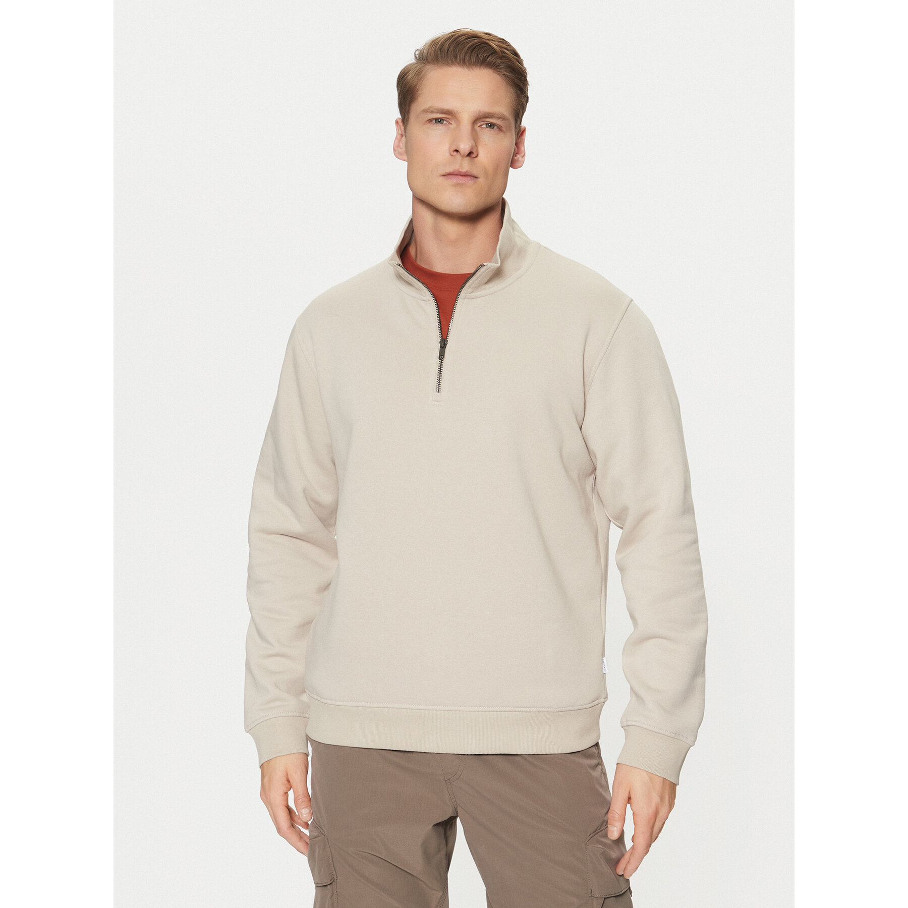 Jack & Jones Sweatshirt Bradley 12250747 Beige Relaxed Fit