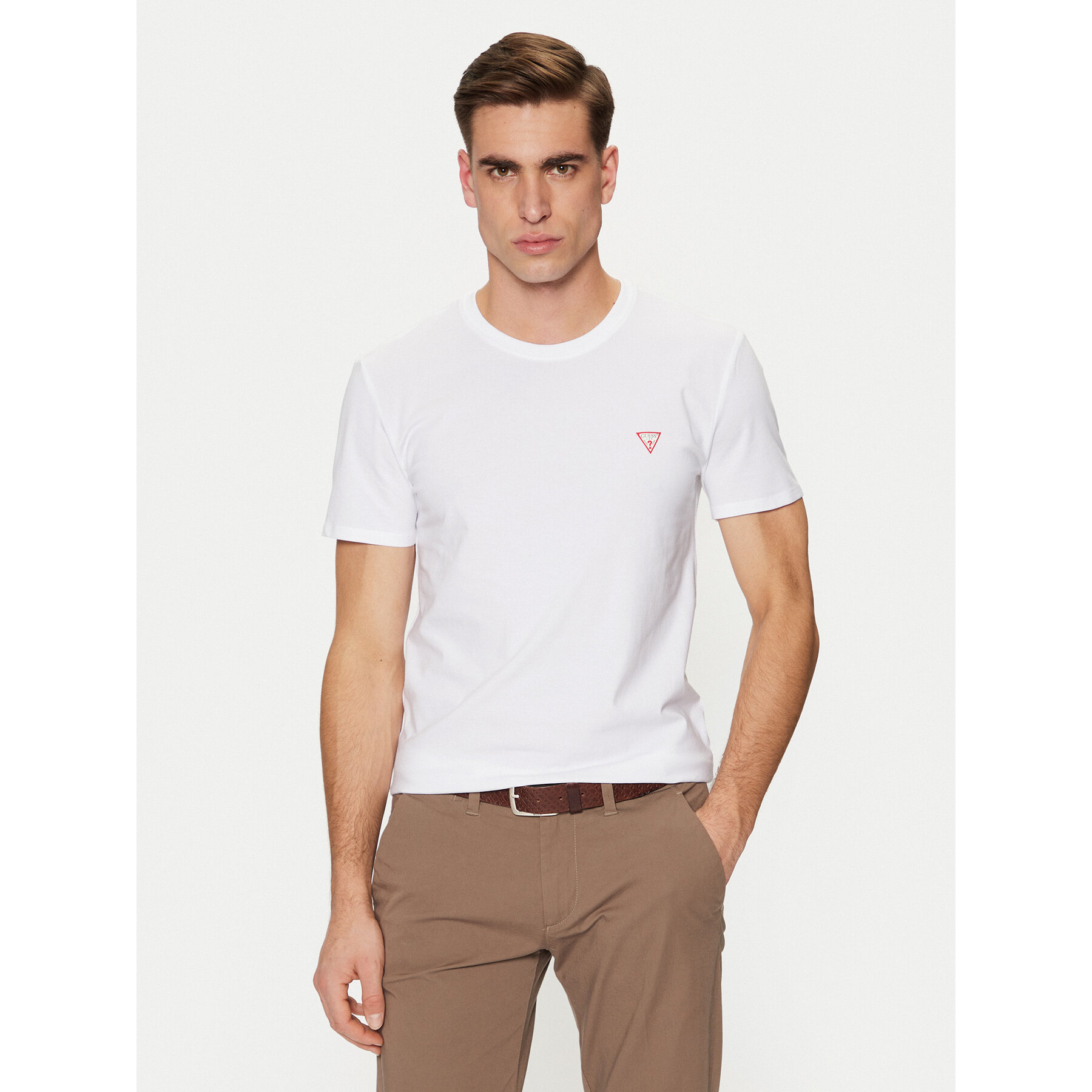 Guess T-Shirt M2YI24 J1314 Λευκό Slim Fit